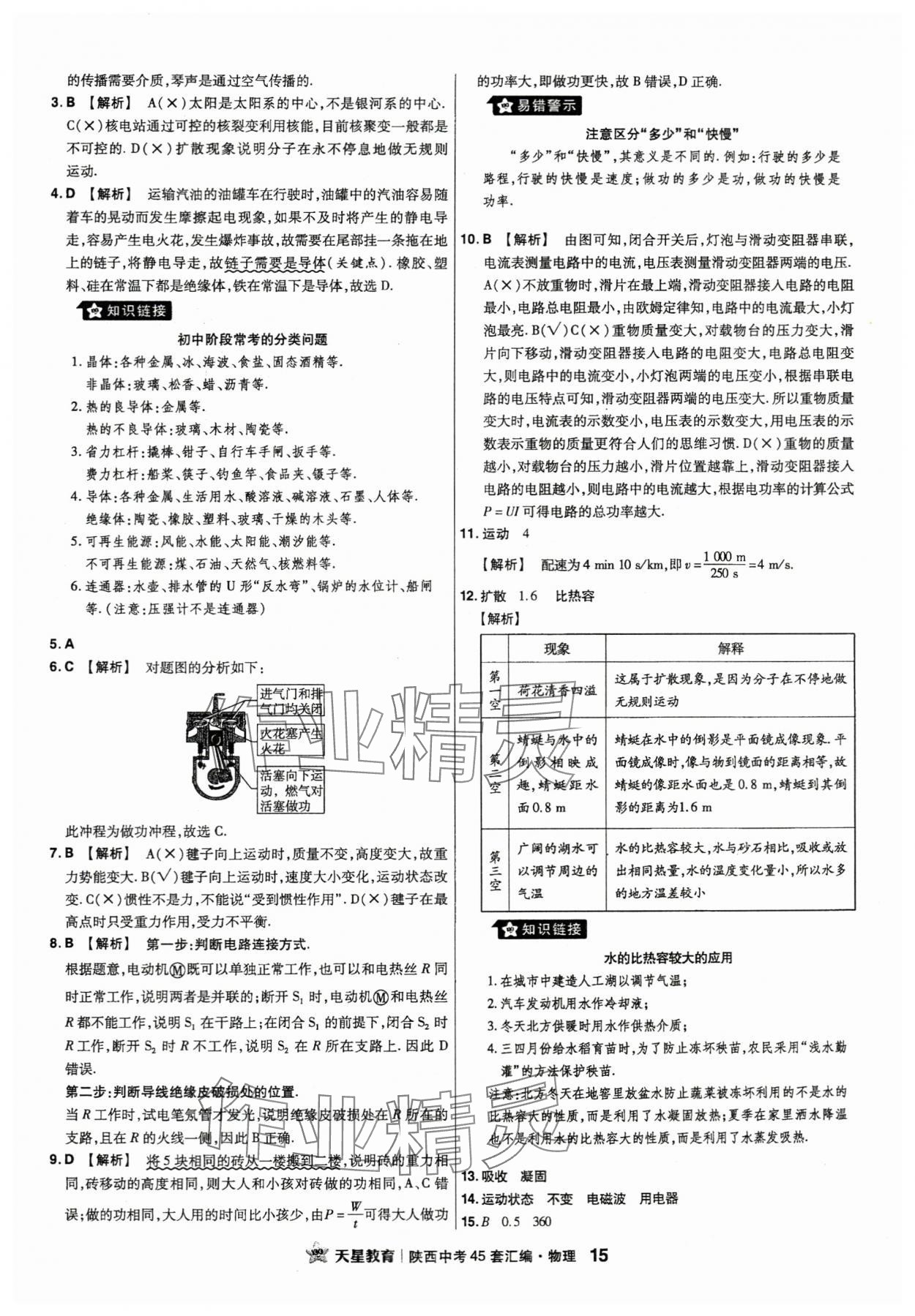 2024年金考卷45套汇编物理陕西专版 参考答案第15页