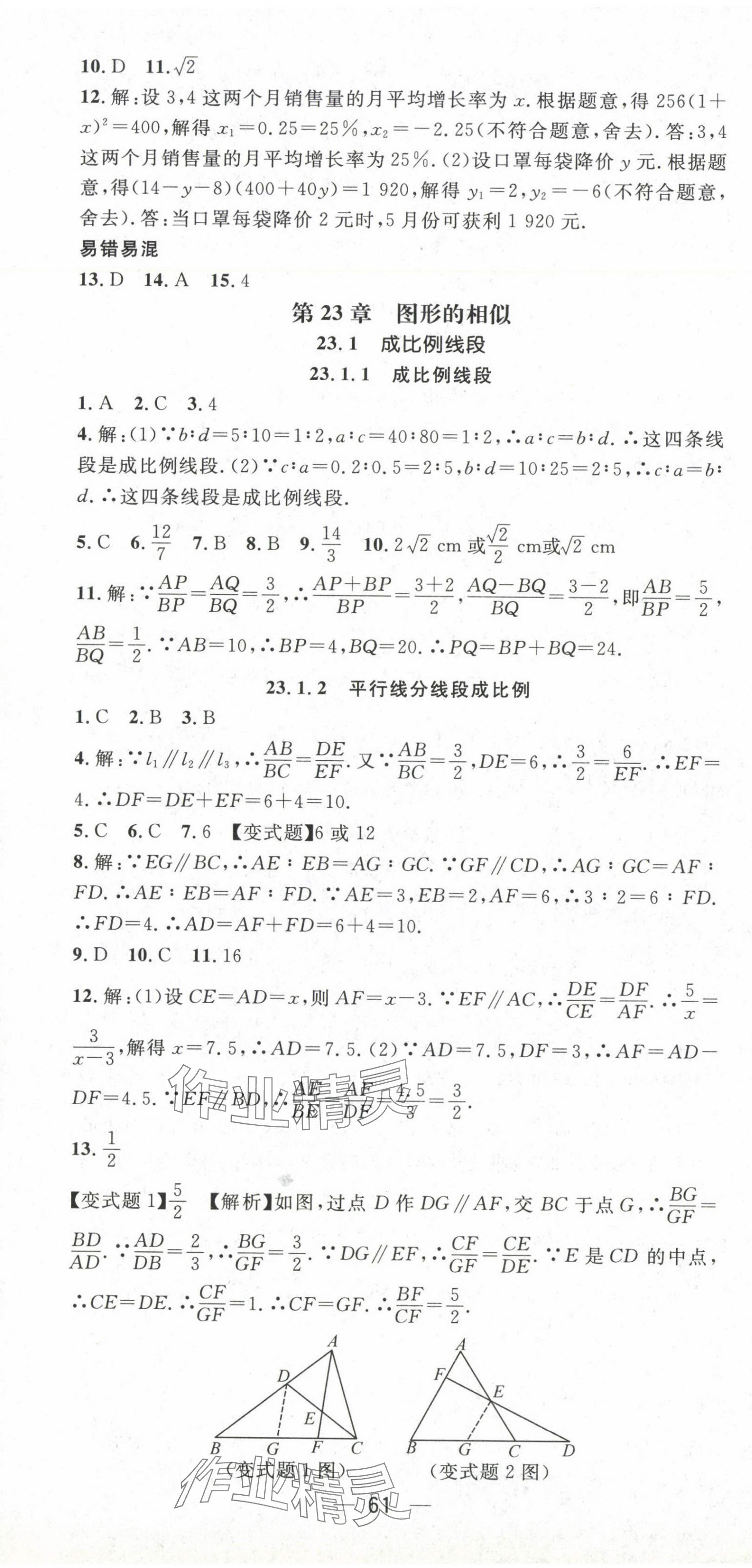 2024年精英新课堂九年级数学上册华师大版 第13页