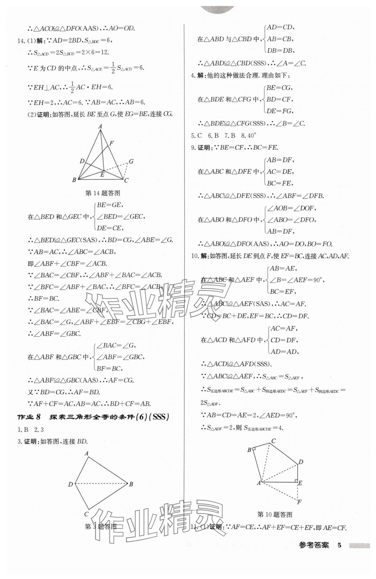 2024年启东中学作业本八年级数学上册苏科版连淮专版 第5页