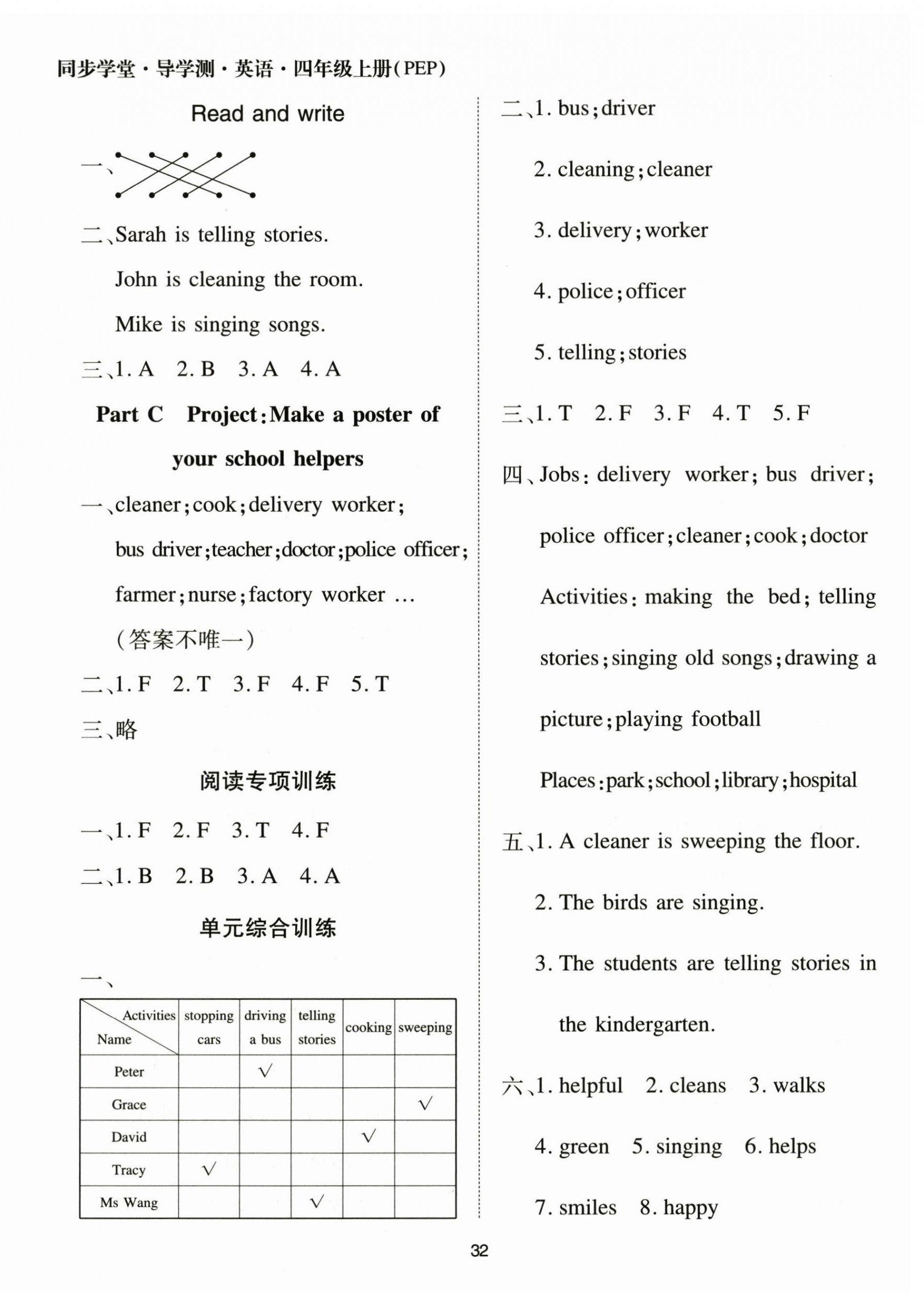 2025年同步学堂导学测四年级英语上册人教版&nbsp;第6页