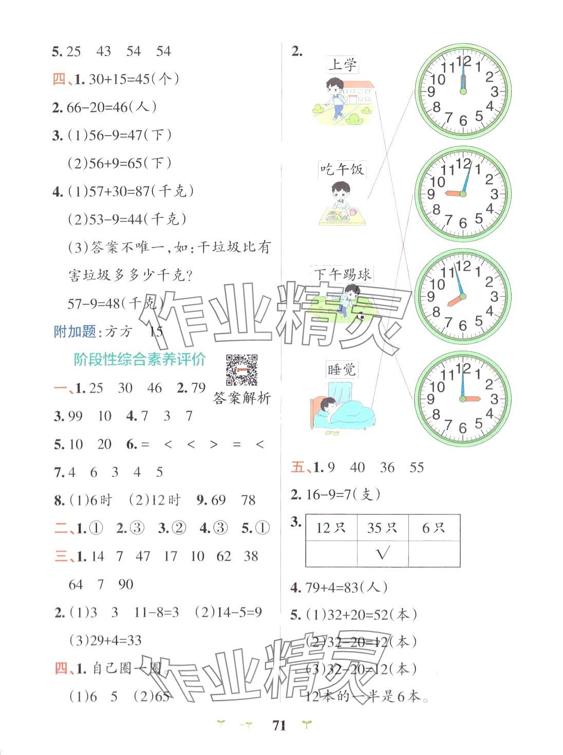2024年小學(xué)學(xué)霸沖A卷一年級(jí)數(shù)學(xué)下冊(cè)青島版 第3頁(yè)