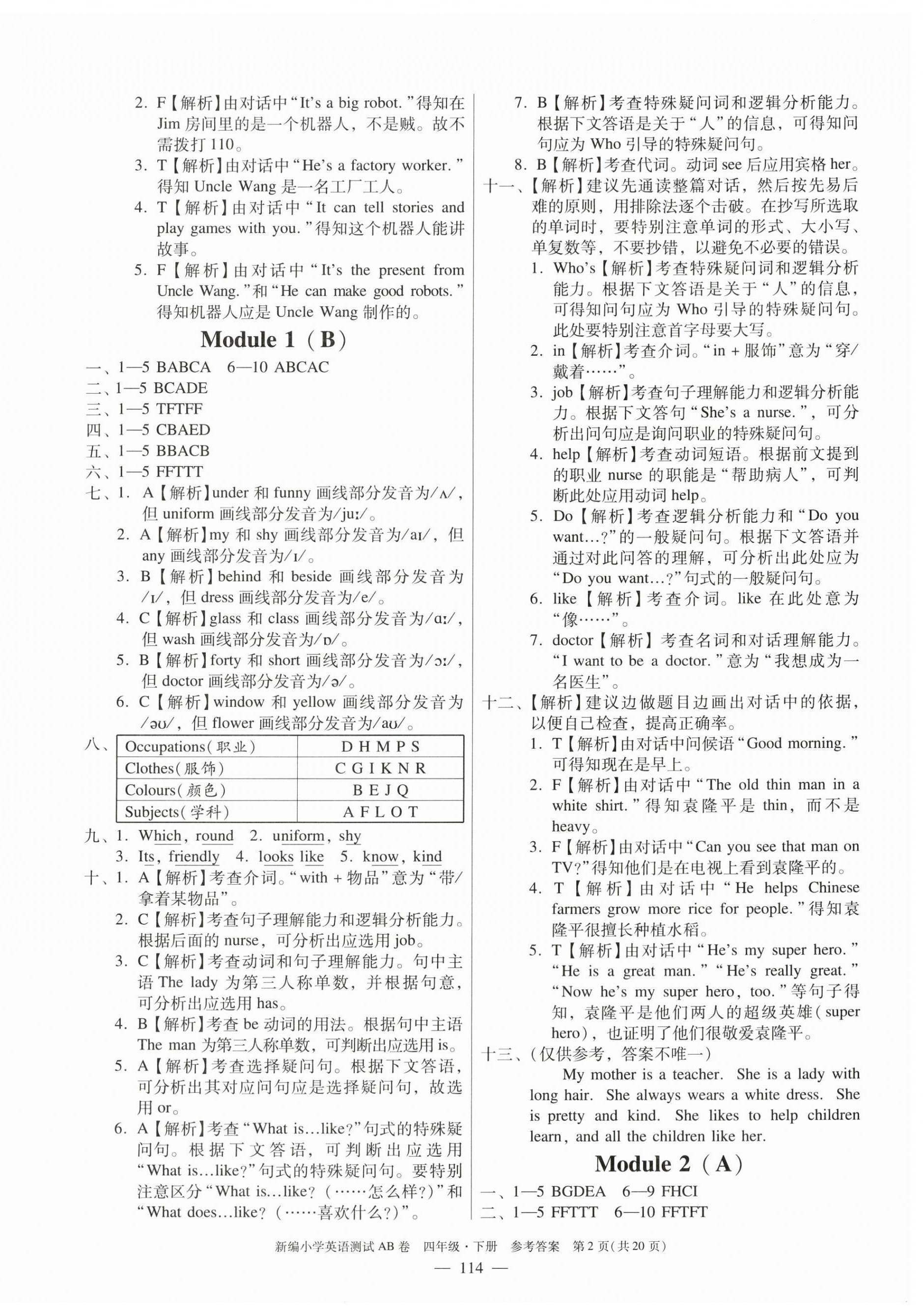 2024年小学英语测试AB卷四年级英语下册教科版广州专版 第2页