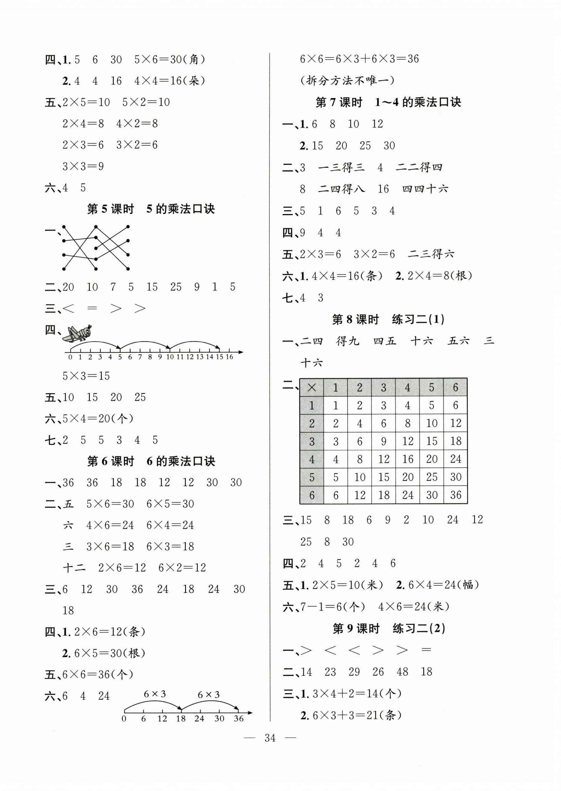 2025年阳光课堂课时作业二年级数学上册苏教版 第2页