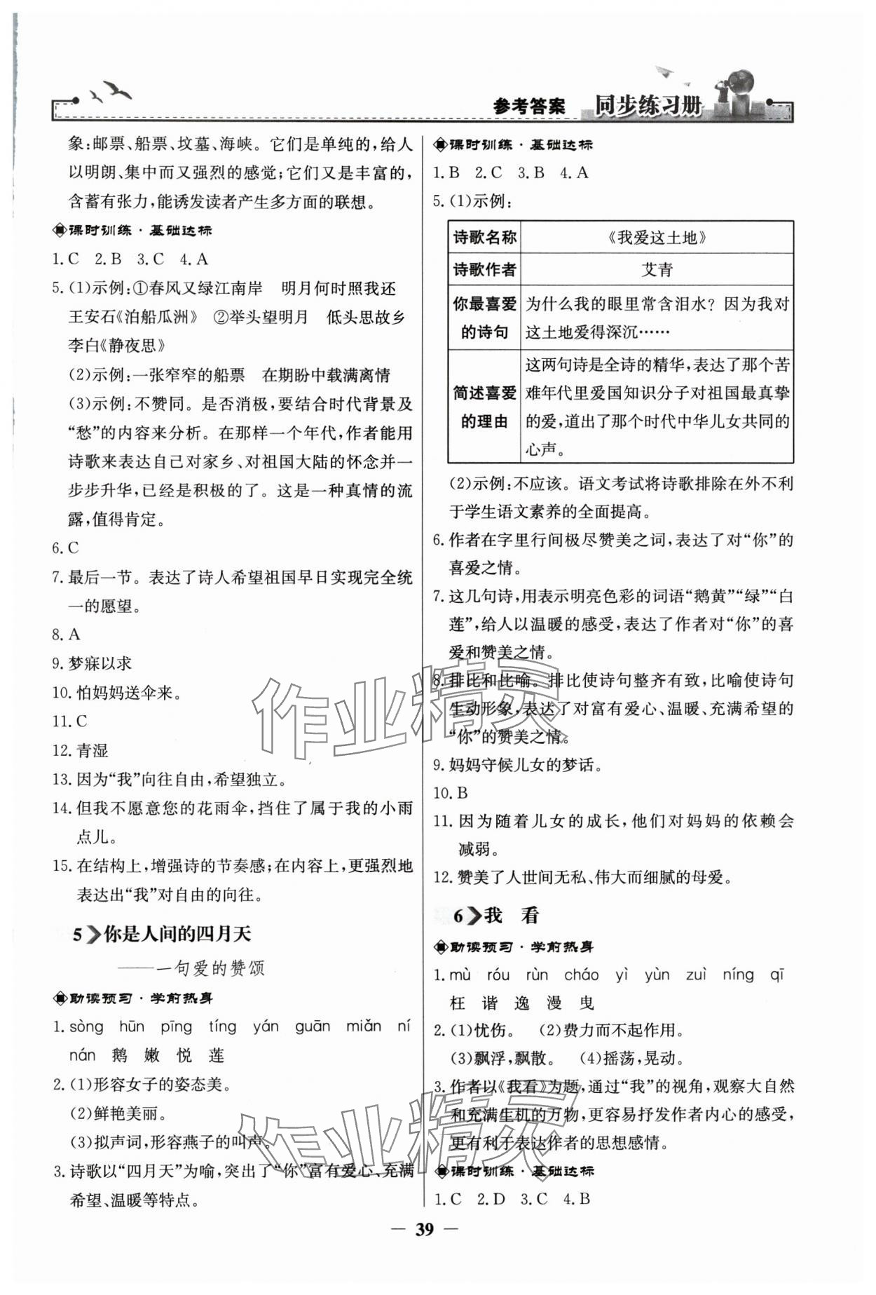 2025年同步練習(xí)冊九年級語文上冊人教版人民教育出版社江蘇專版 第3頁