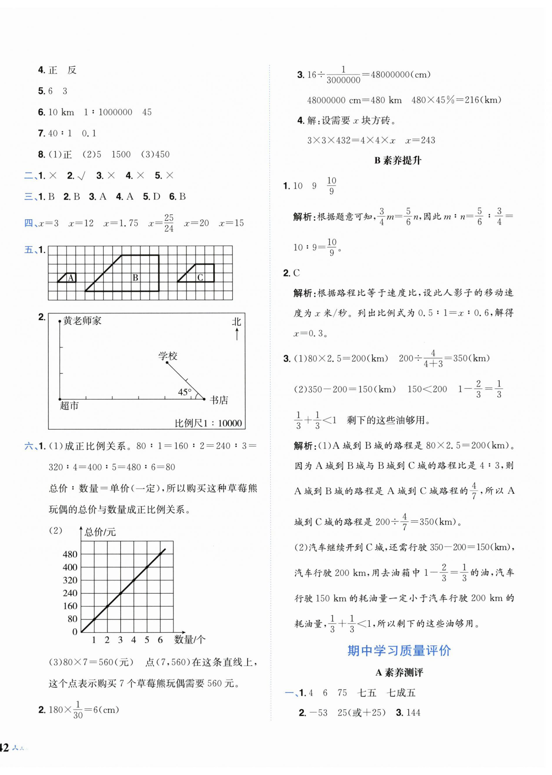 2025年黄冈小状元达标卷六年级数学下册人教版 第4页