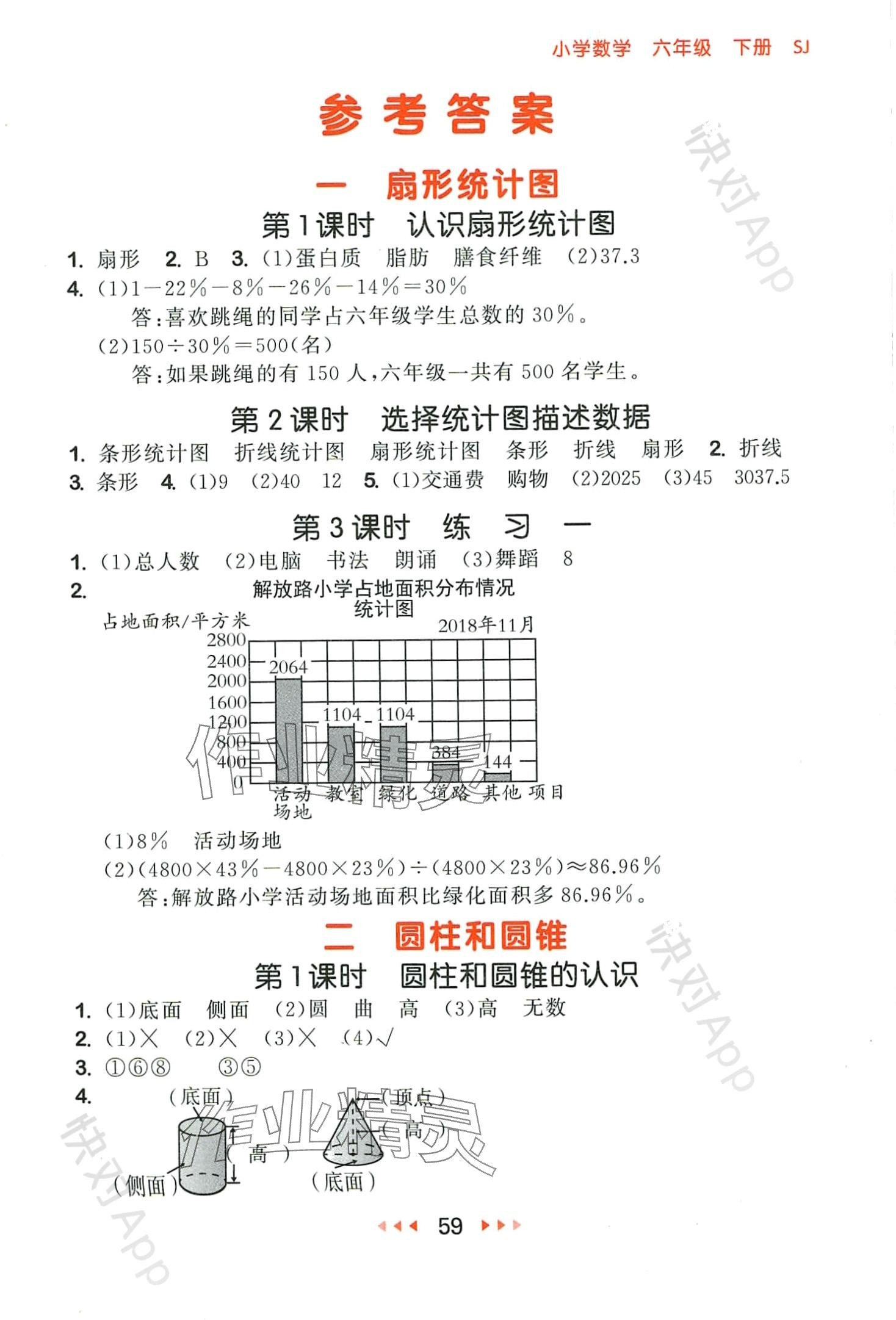 2024年53隨堂測六年級數(shù)學(xué)下冊蘇教版 第1頁