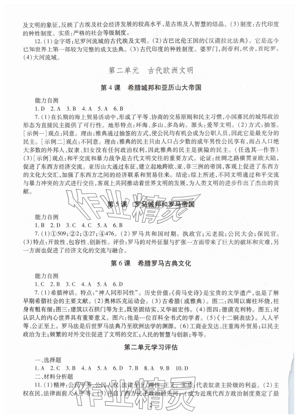 2025年智慧学习明天出版社九年级历史全一册 第2页
