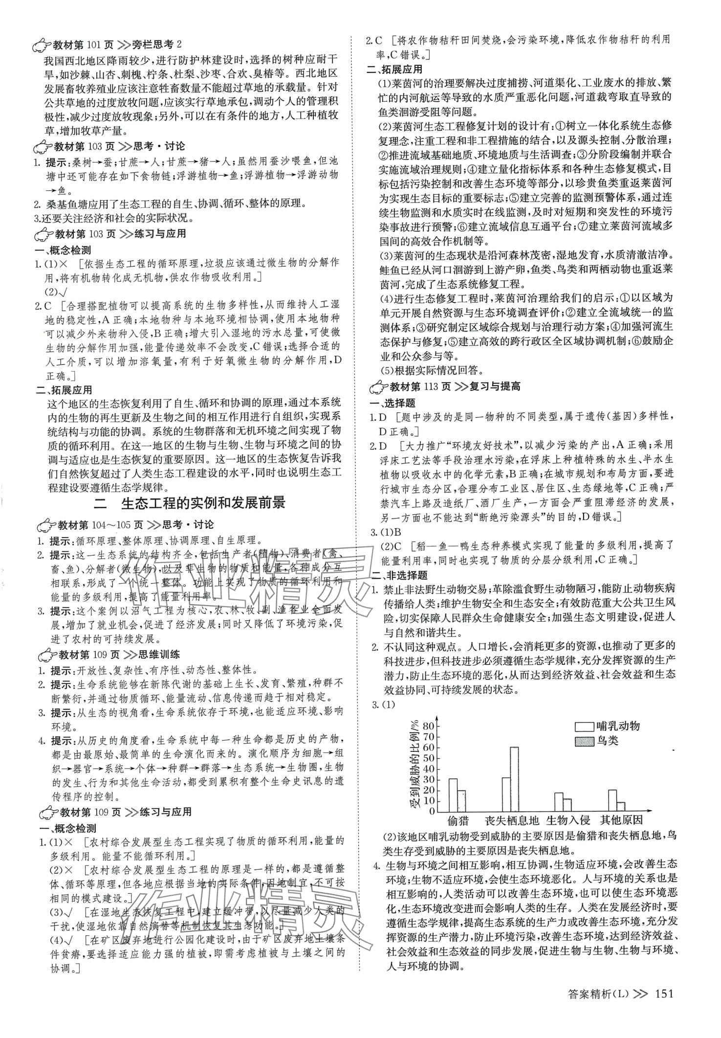 2024年創(chuàng)新設計高中生物選擇性必修2人教版 參考答案第10頁