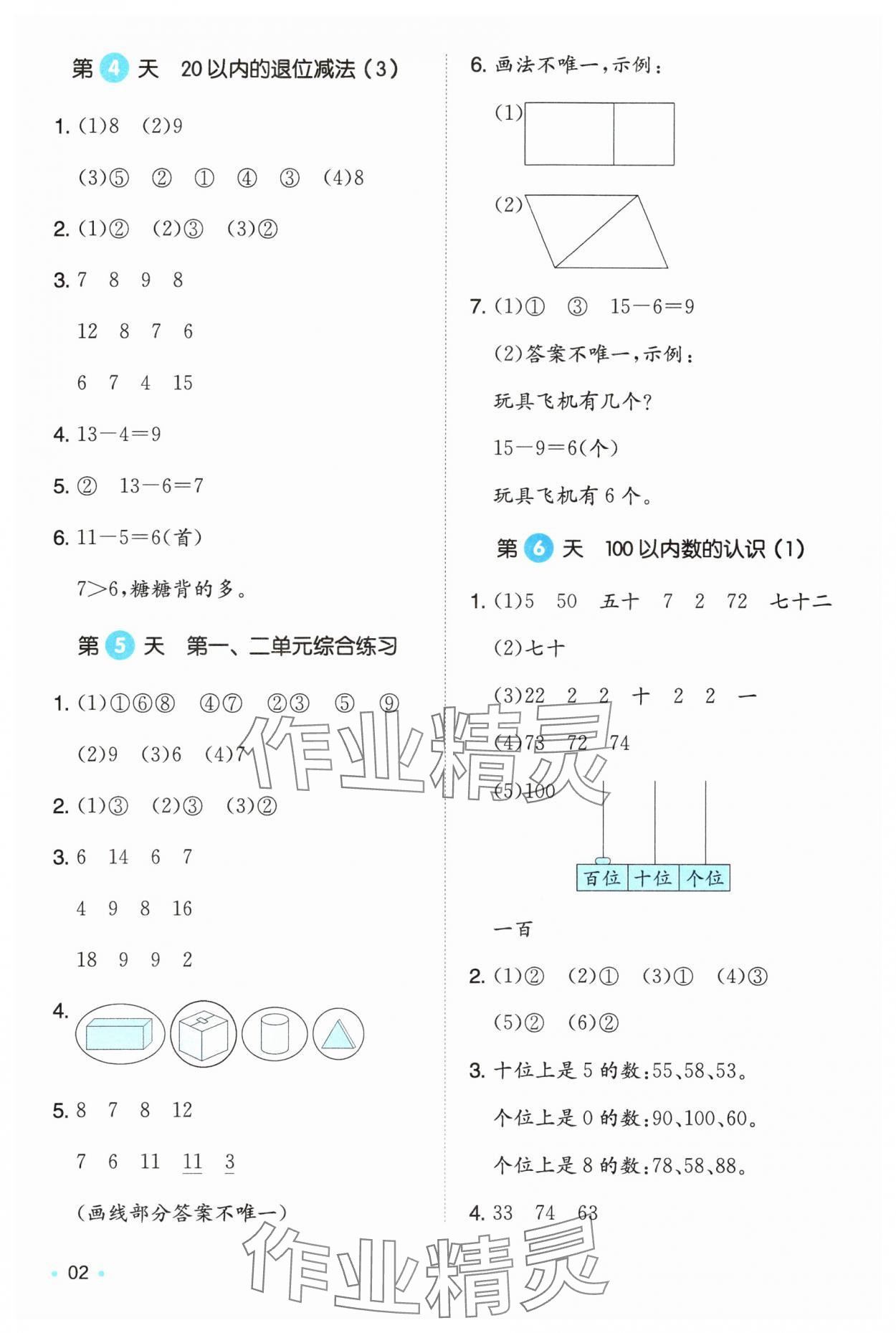 2025年一本暑假銜接1升2數(shù)學(xué)人教版福建專版 第2頁