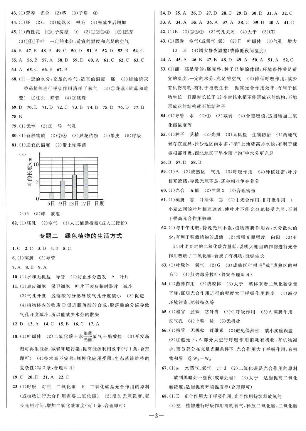 2024年中考专题分类卷生物 第2页