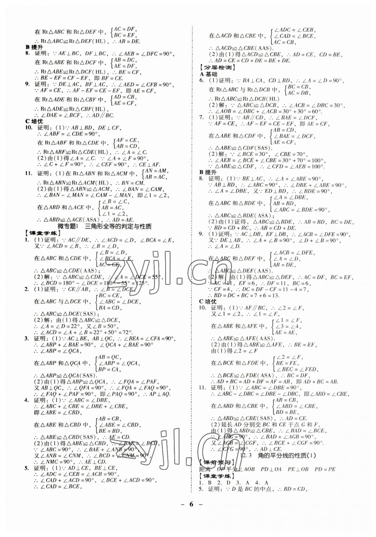 2023年金牌導(dǎo)學(xué)案八年級(jí)數(shù)學(xué)上冊(cè)人教版 第6頁(yè)