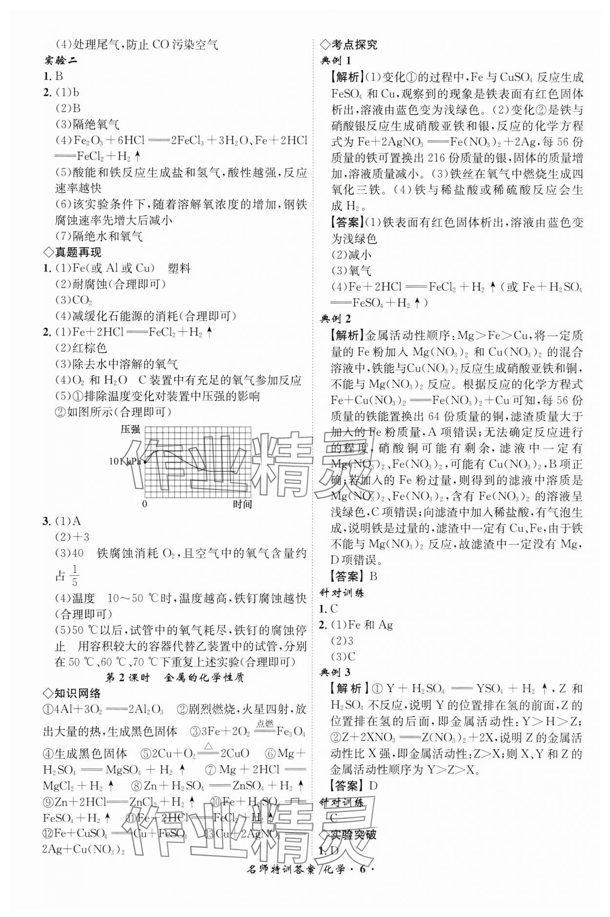 2024年名师特训化学安徽专版&nbsp;第6页