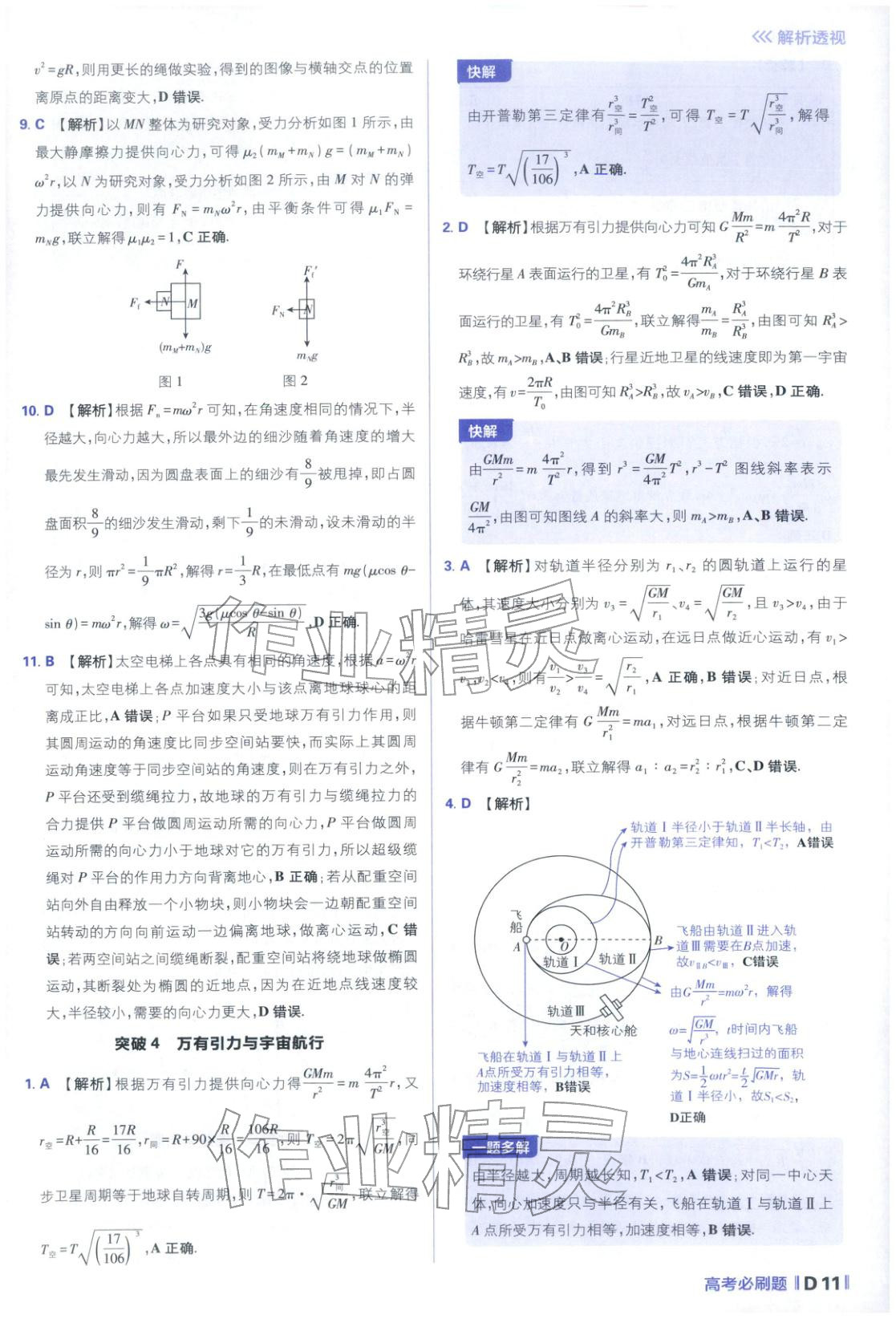 2026年高考必刷題分題型強(qiáng)化物理江蘇專版&nbsp;參考答案第11頁
