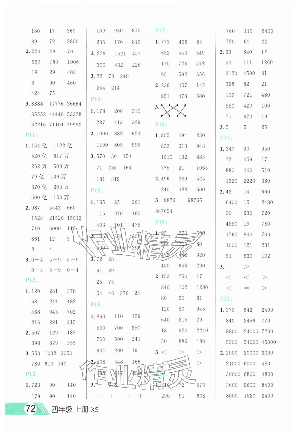 2024年每日10分鐘口算題卡四年級數學上冊西師大版 第2頁