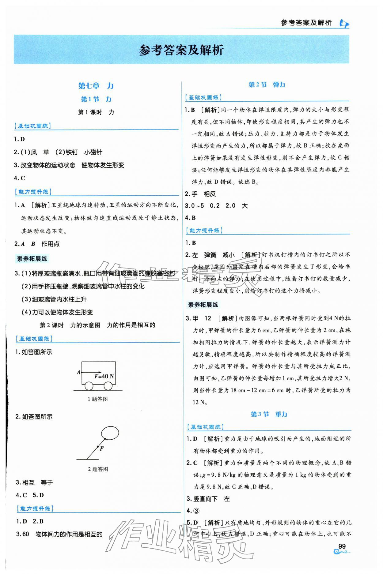 2026年作业上海教育出版社八年级物理下册人教版&nbsp;第1页