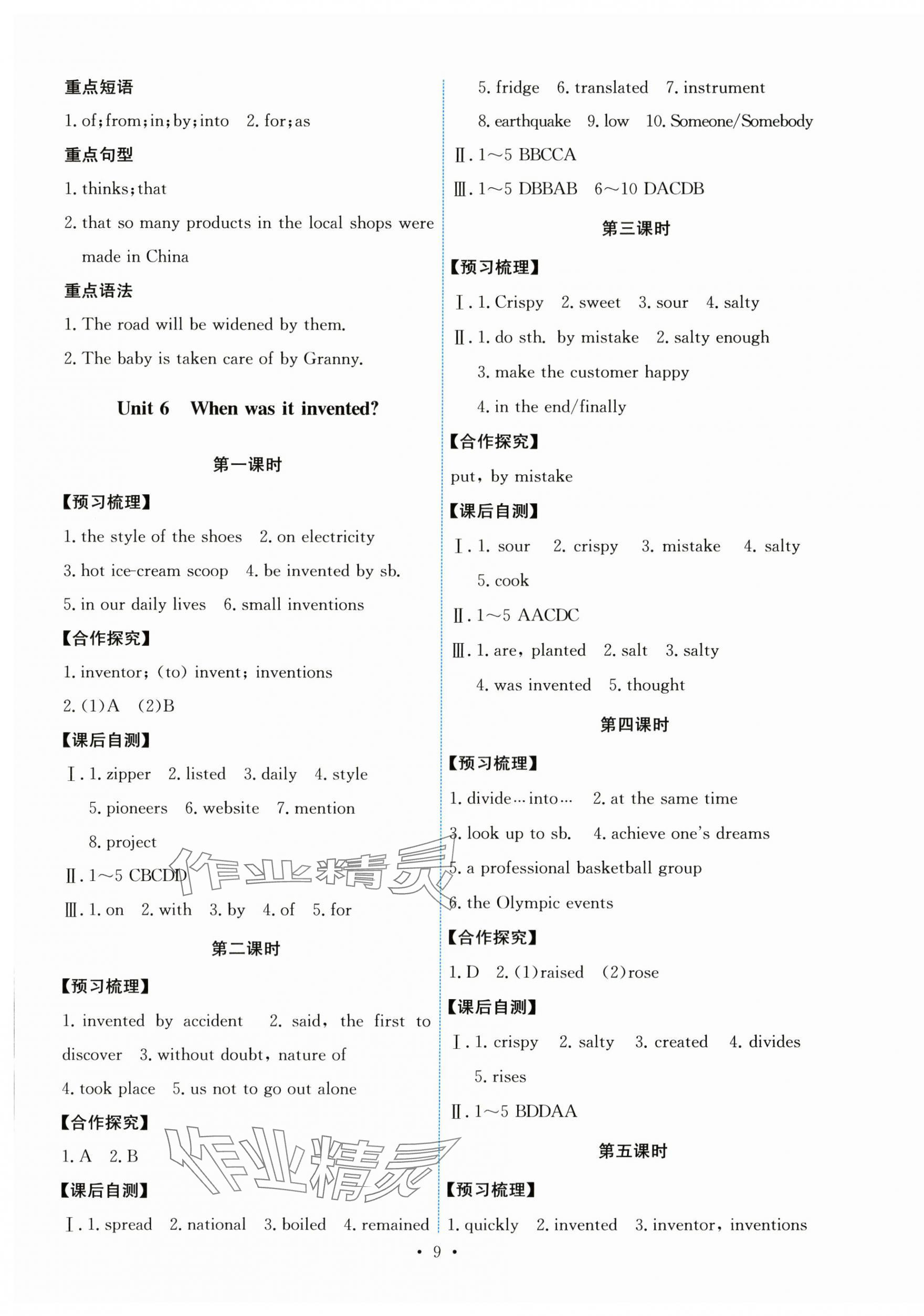 2025年能力培養與測試九年級英語全一冊人教版 第9頁