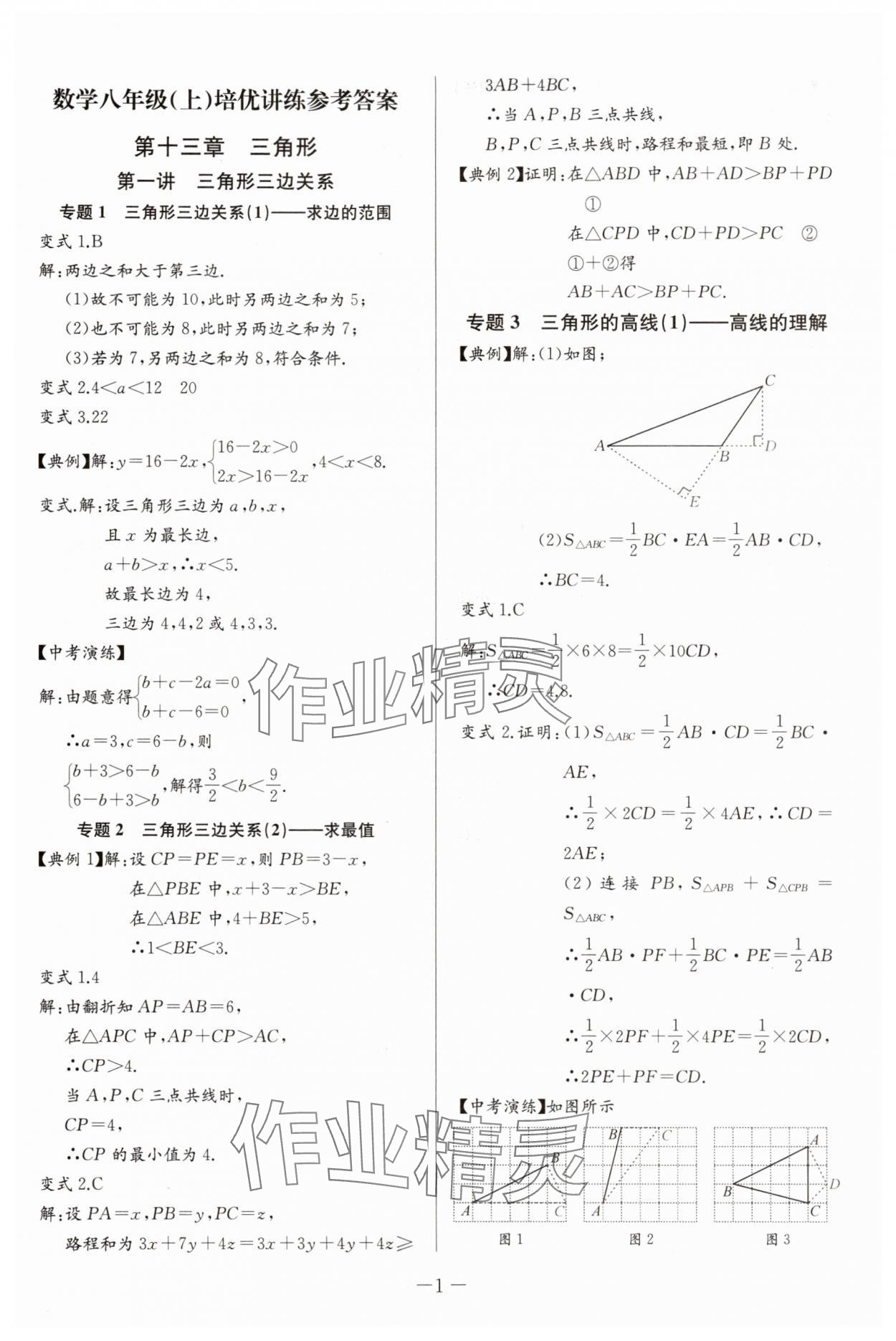 2025年思维新观察培优讲练八年级数学上册人教版 第1页
