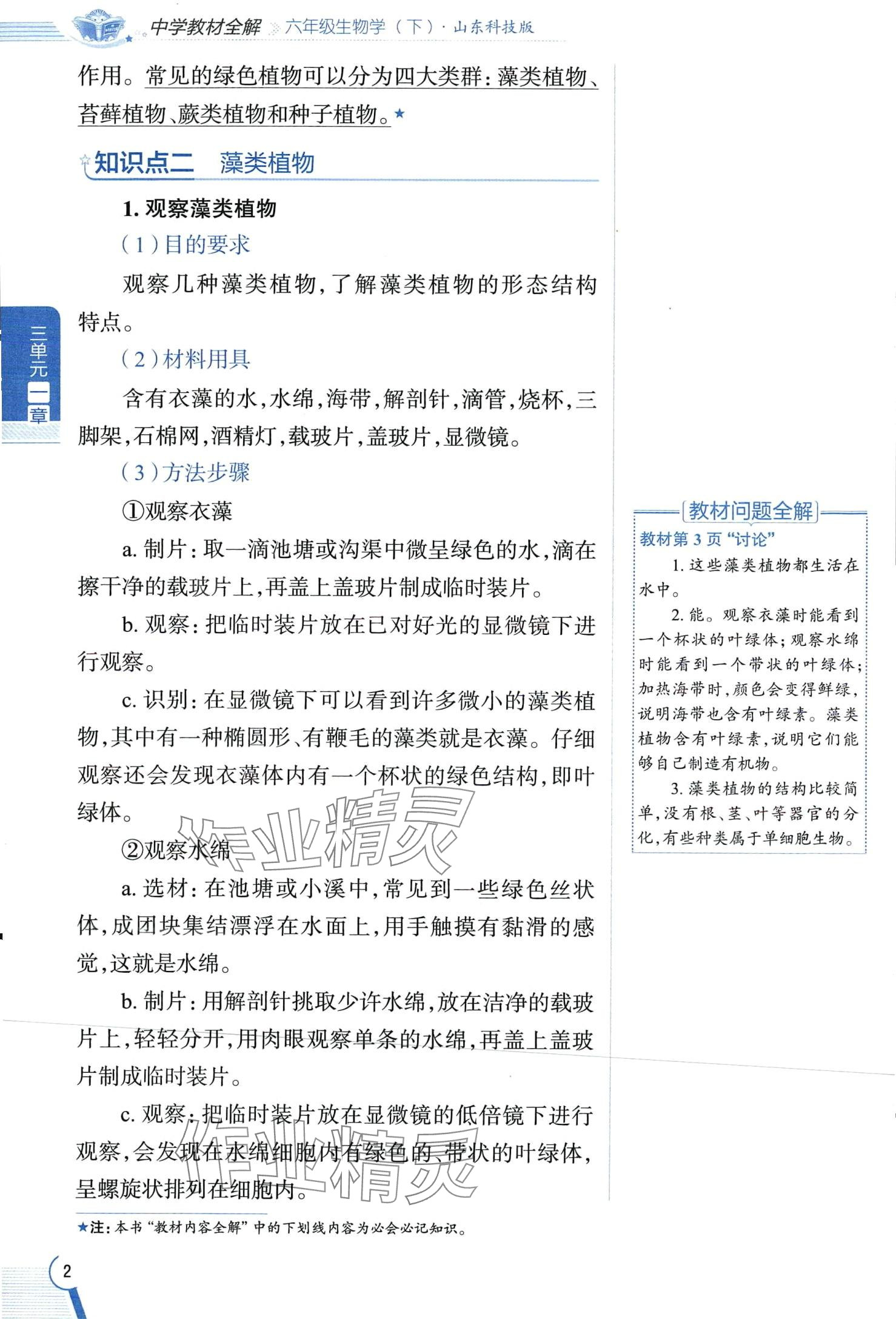 2024年教材課本六年級(jí)生物下冊(cè)魯科版 第2頁
