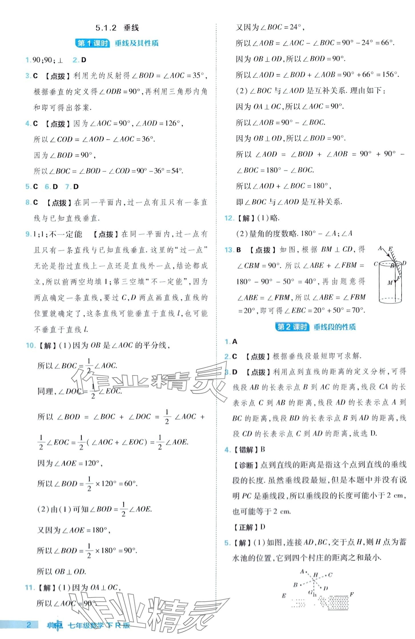 2024年综合应用创新题典中点七年级下册人教版 第2页