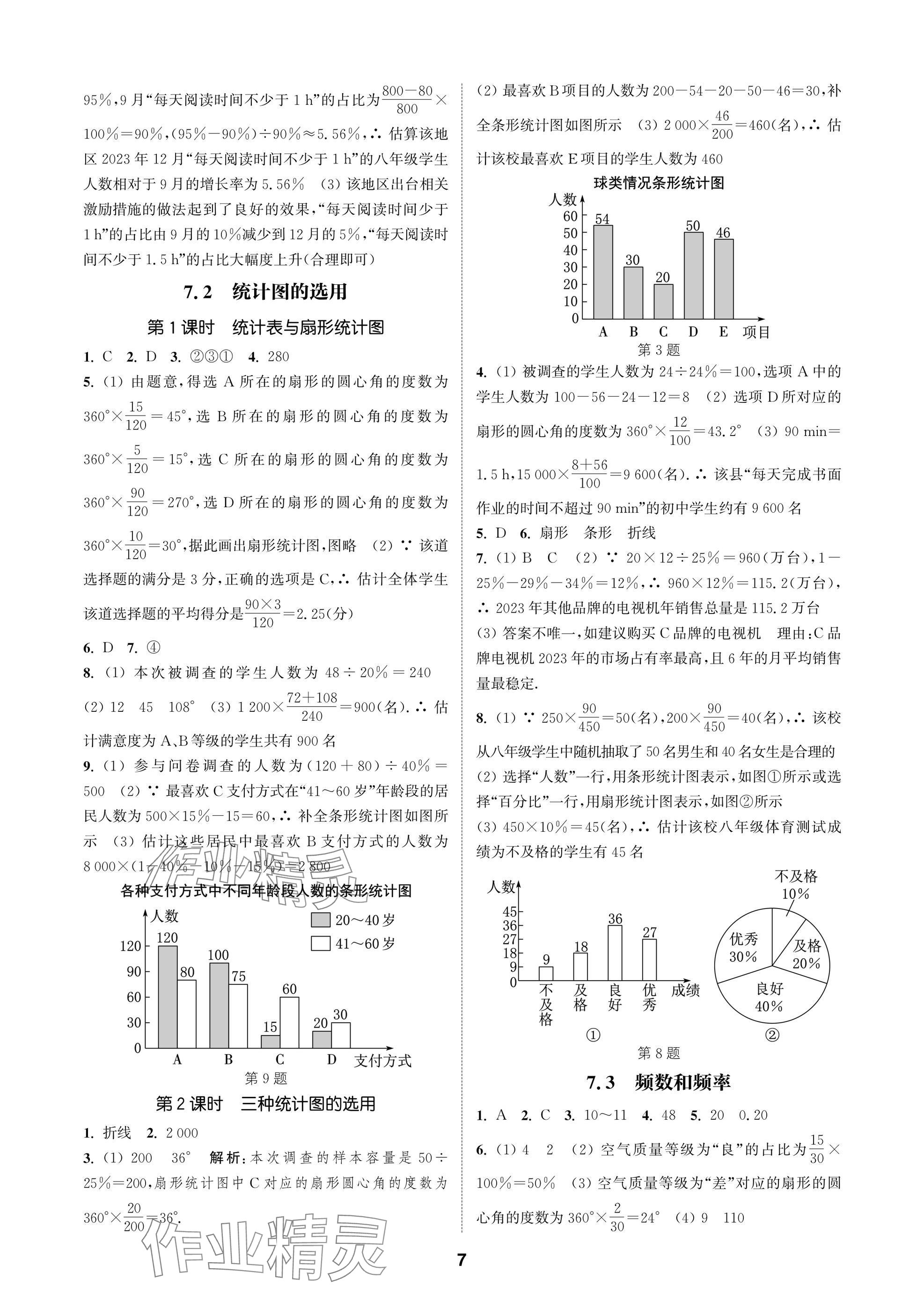 2025年通成學(xué)典課時(shí)作業(yè)本八年級數(shù)學(xué)下冊蘇科版蘇州專版 參考答案第7頁