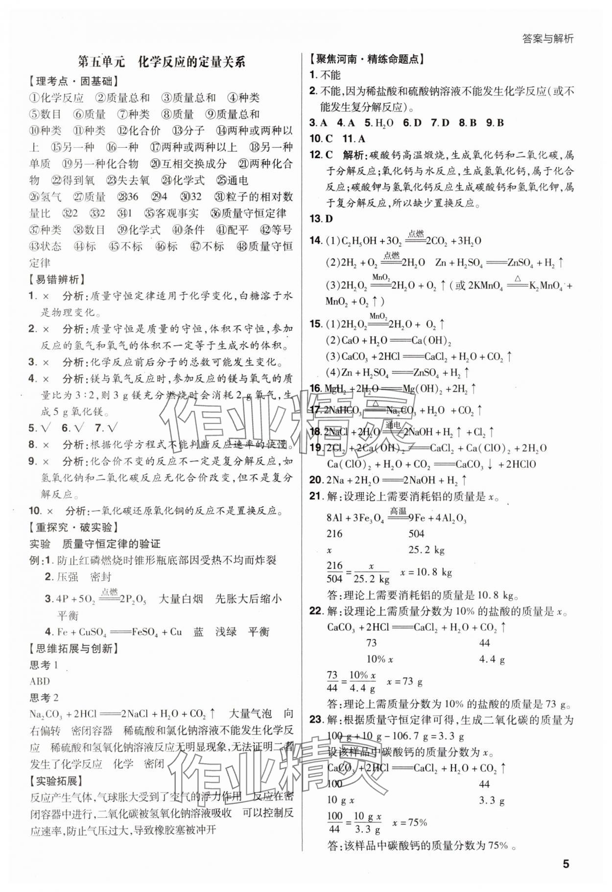 2025年考出好成绩中考总复习化学河南专版 第5页