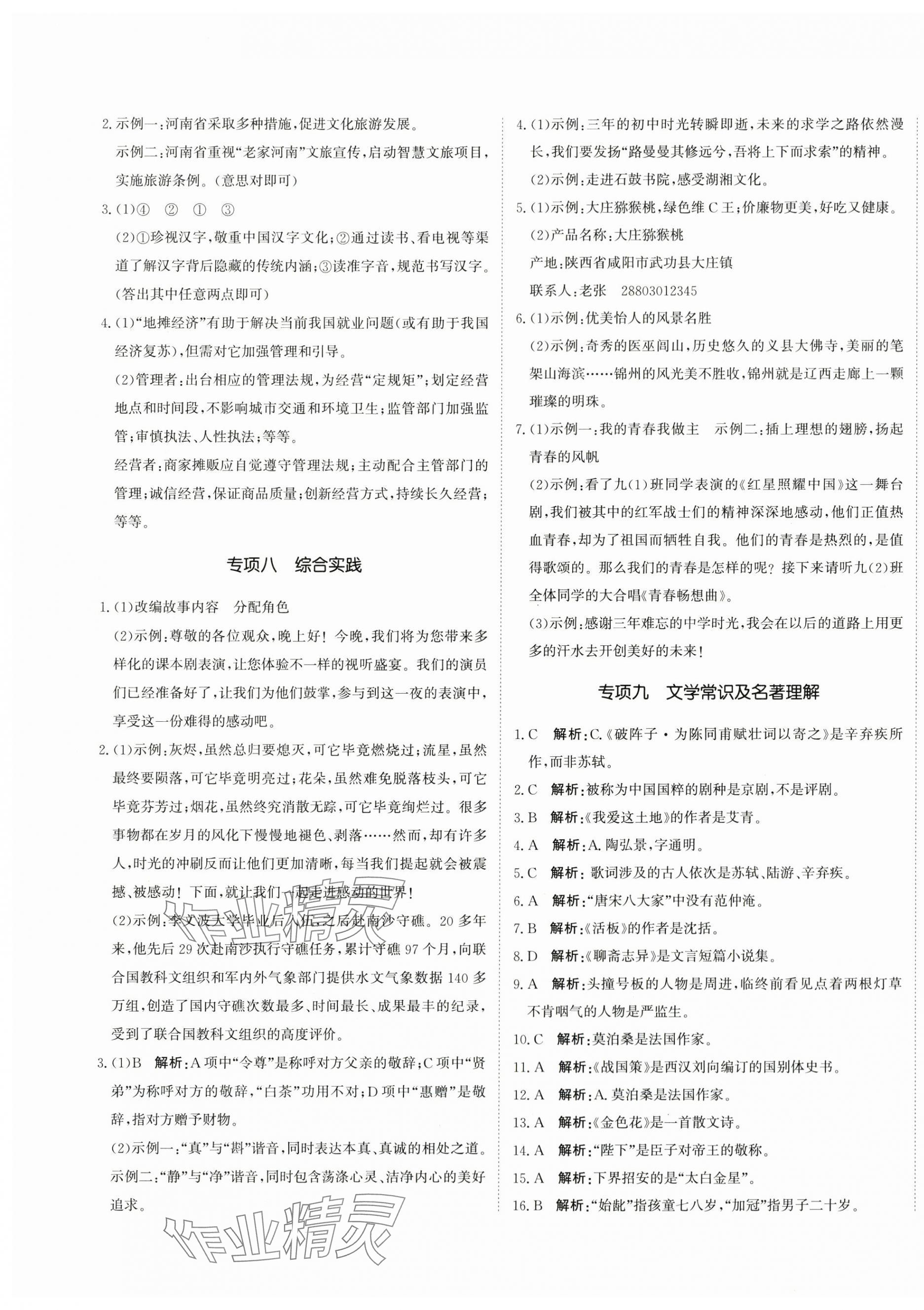 2024年提分教練九年級(jí)語文下冊(cè)人教版 第5頁