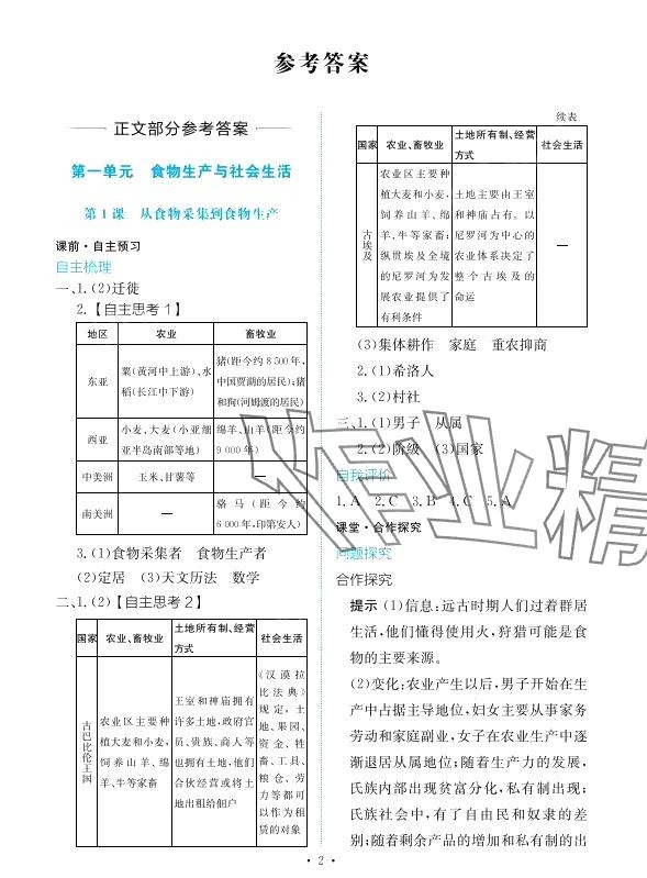 2024年能力培養(yǎng)與測試高中歷史選擇性必修2人教版 第1頁