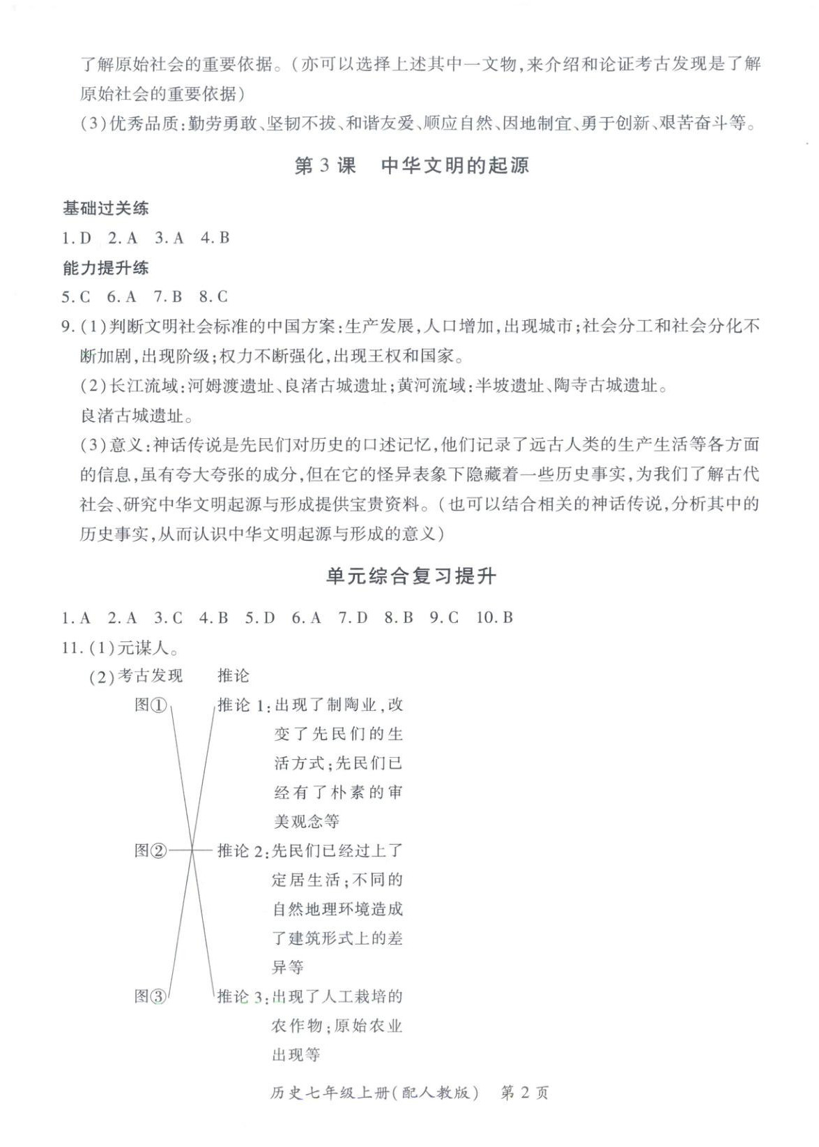 2025年新教材新评估七年级历史上册人教版 第2页
