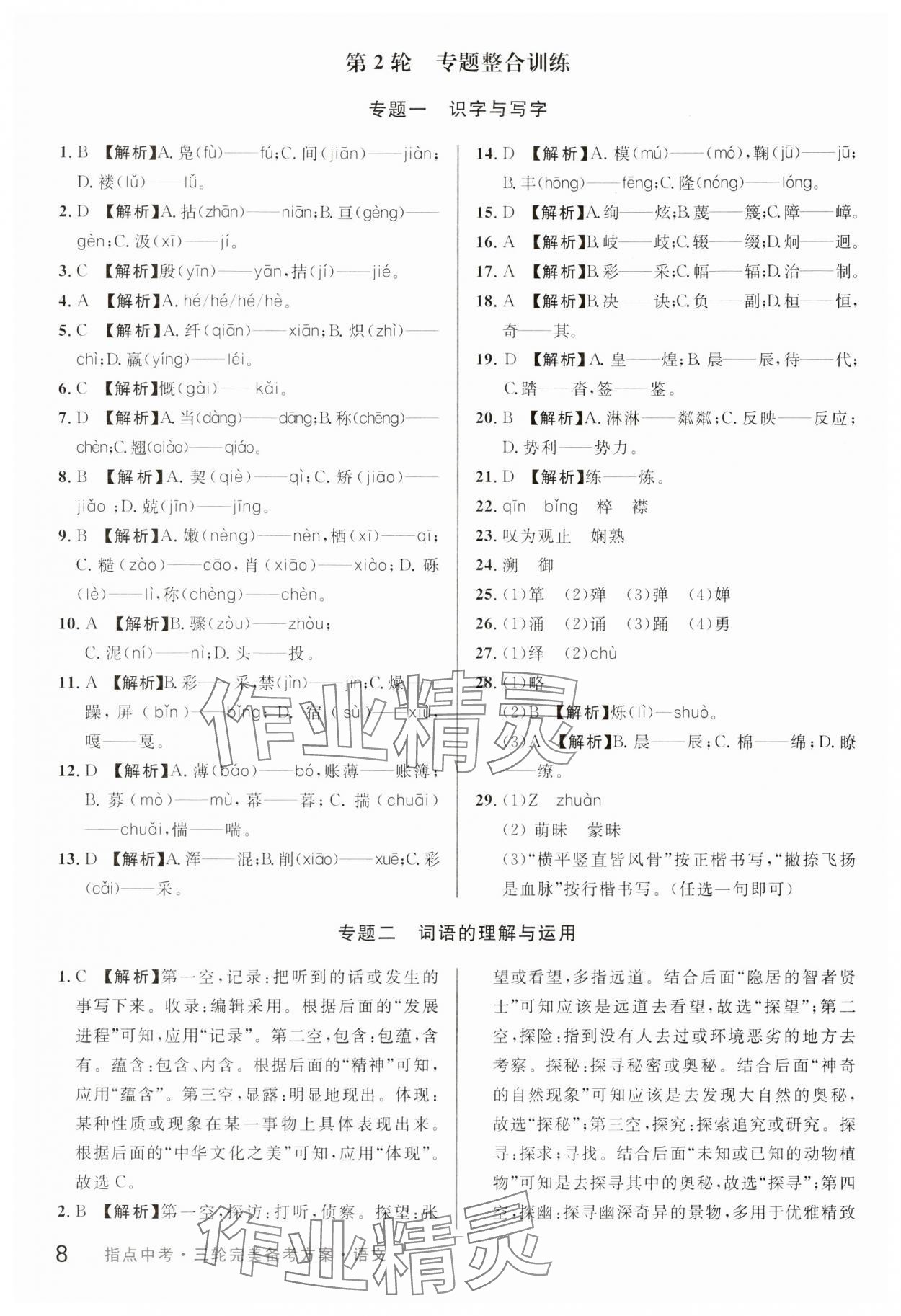 2024年指点中考语文 第8页