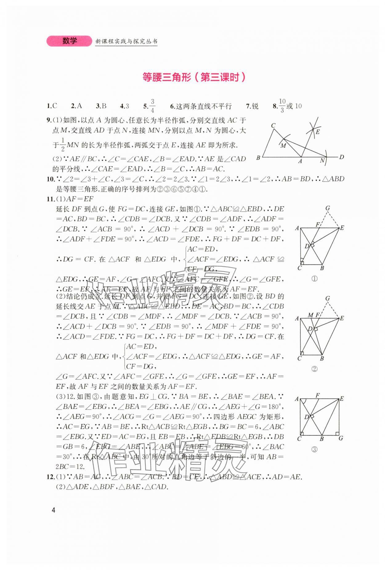 2024年新课程实践与探究丛书八年级数学下册北师大版 第4页