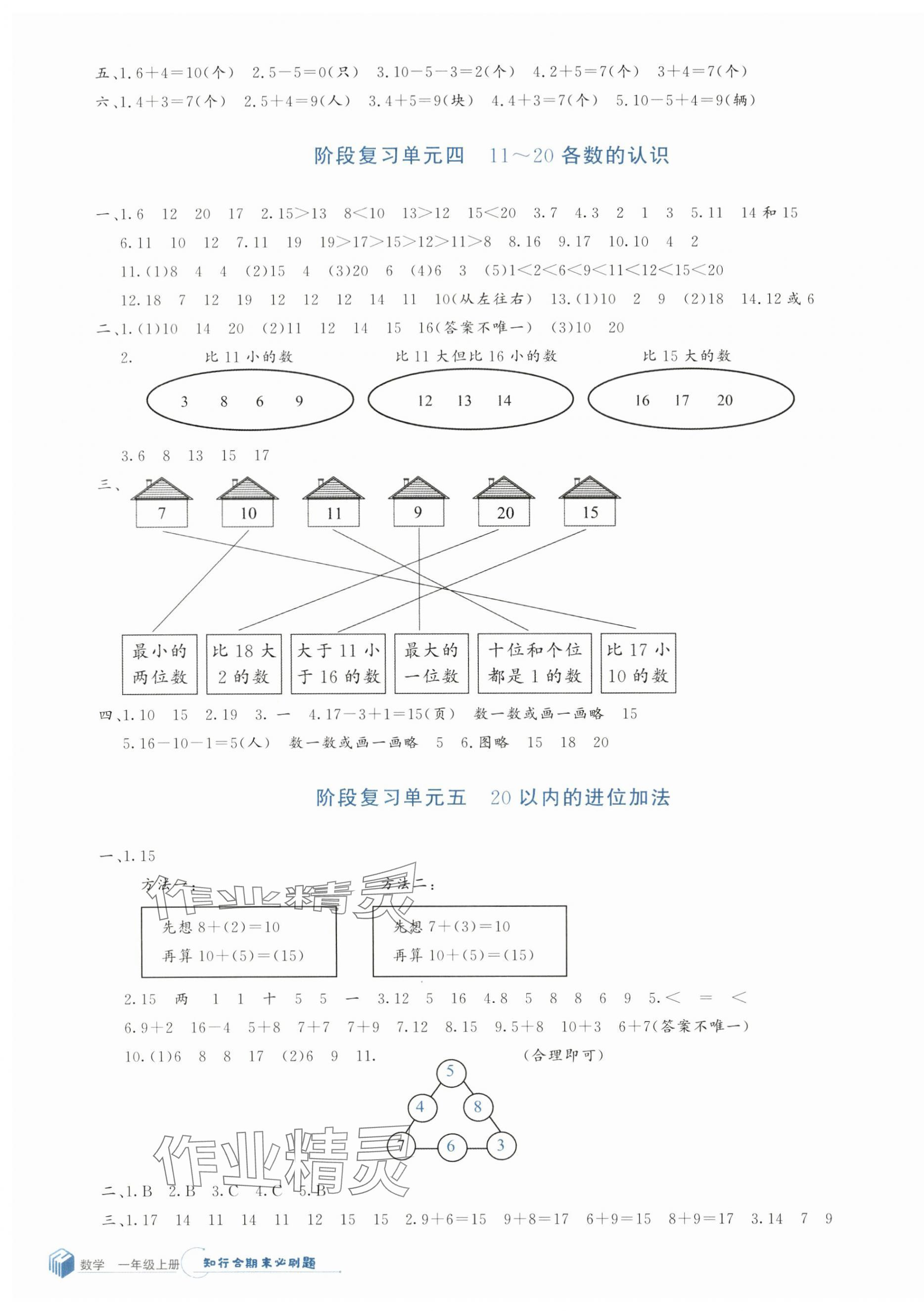 2024年知行合期末必刷題一年級數學上冊人教版 第3頁