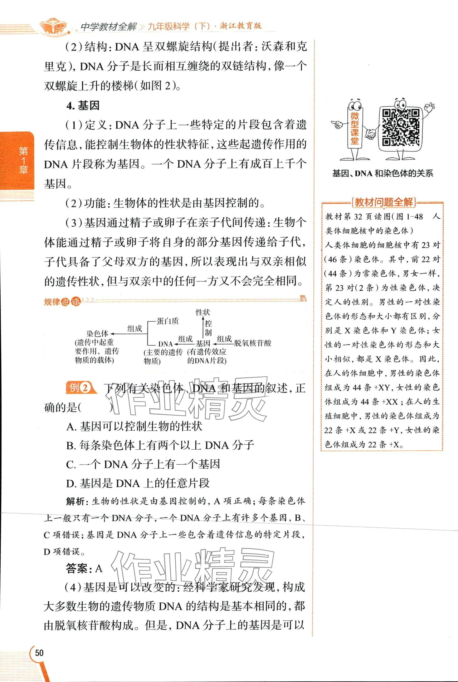 2024年教材全解九年級科學下冊浙教版 第50頁