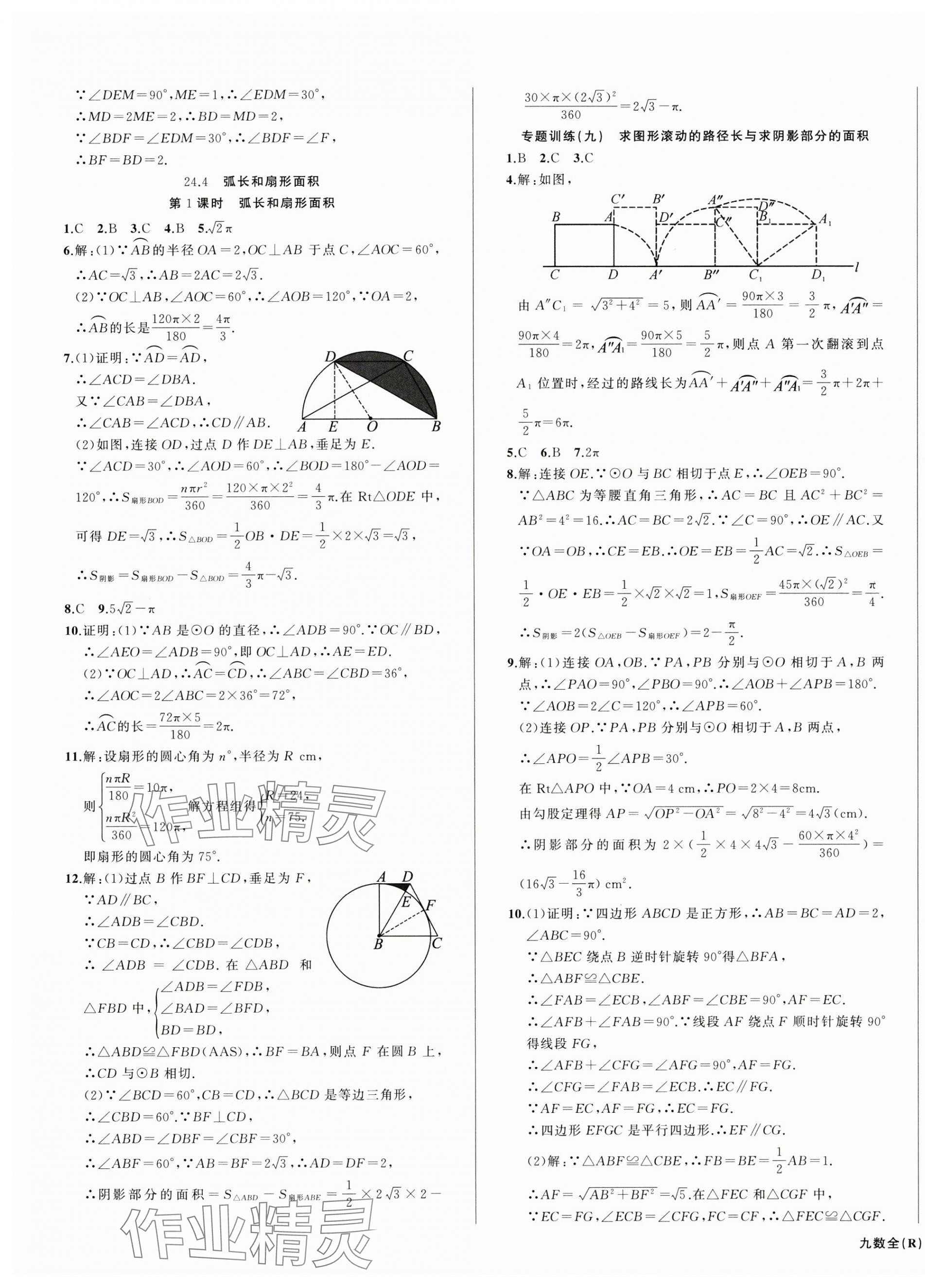 2024年名師面對面滿分特訓(xùn)方案九年級(jí)數(shù)學(xué)全一冊人教版臺(tái)州專版 第11頁