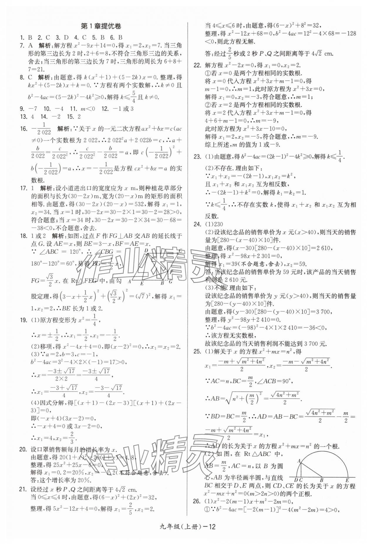 2024年領先一步三維提優(yōu)九年級數(shù)學全一冊蘇科版 第12頁