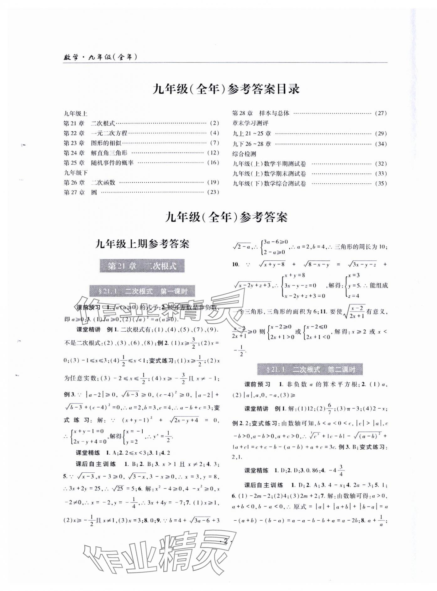 2024年理科爱好者九年级数学全一册华师大版第13期 第1页