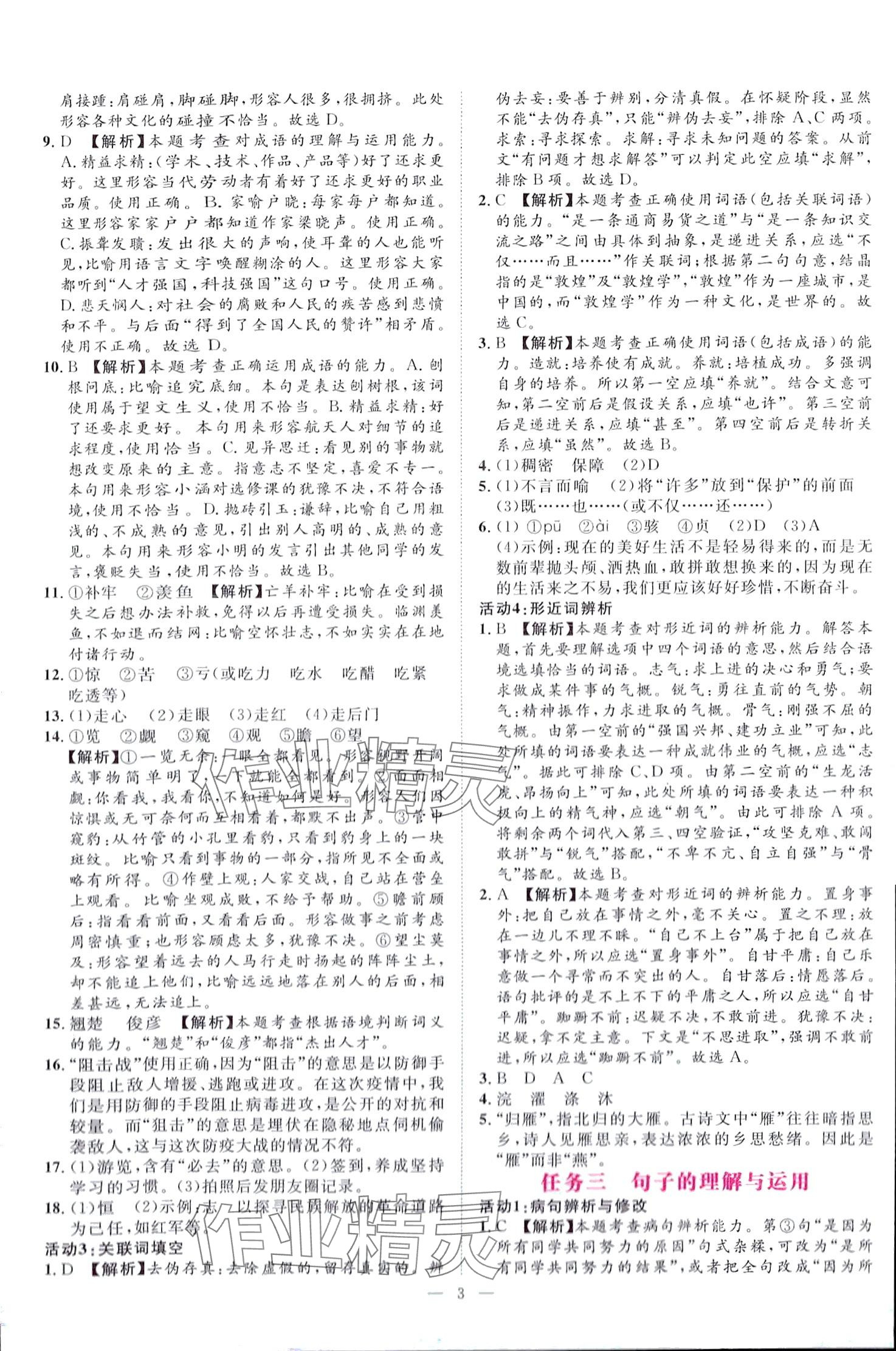 2024年初中语文任务群复习全案初中语文&nbsp;第3页