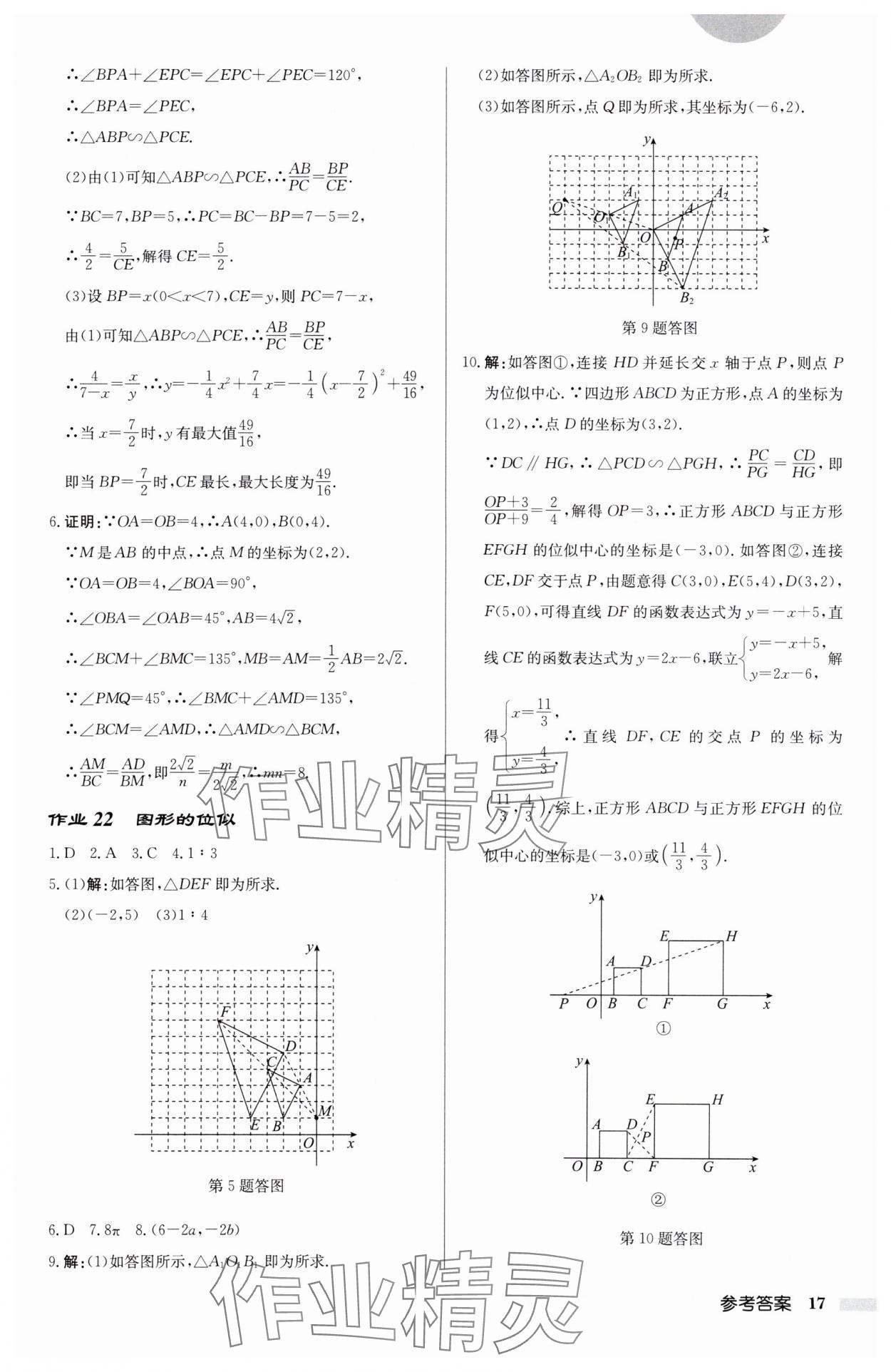 2025年启东中学作业本九年级数学下册苏科版盐城专版 参考答案第17页