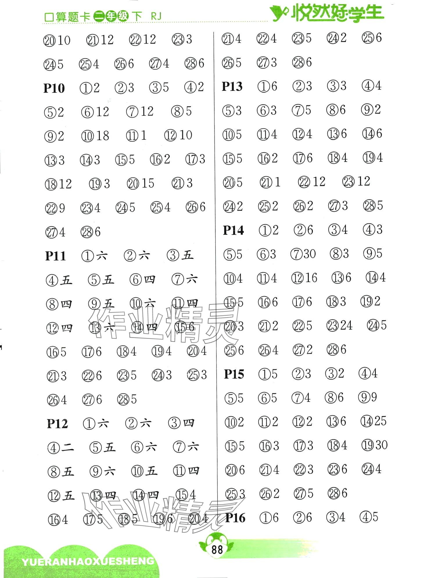 2024年悅?cè)缓脤W(xué)生口算題卡二年級數(shù)學(xué)下冊人教版 第2頁