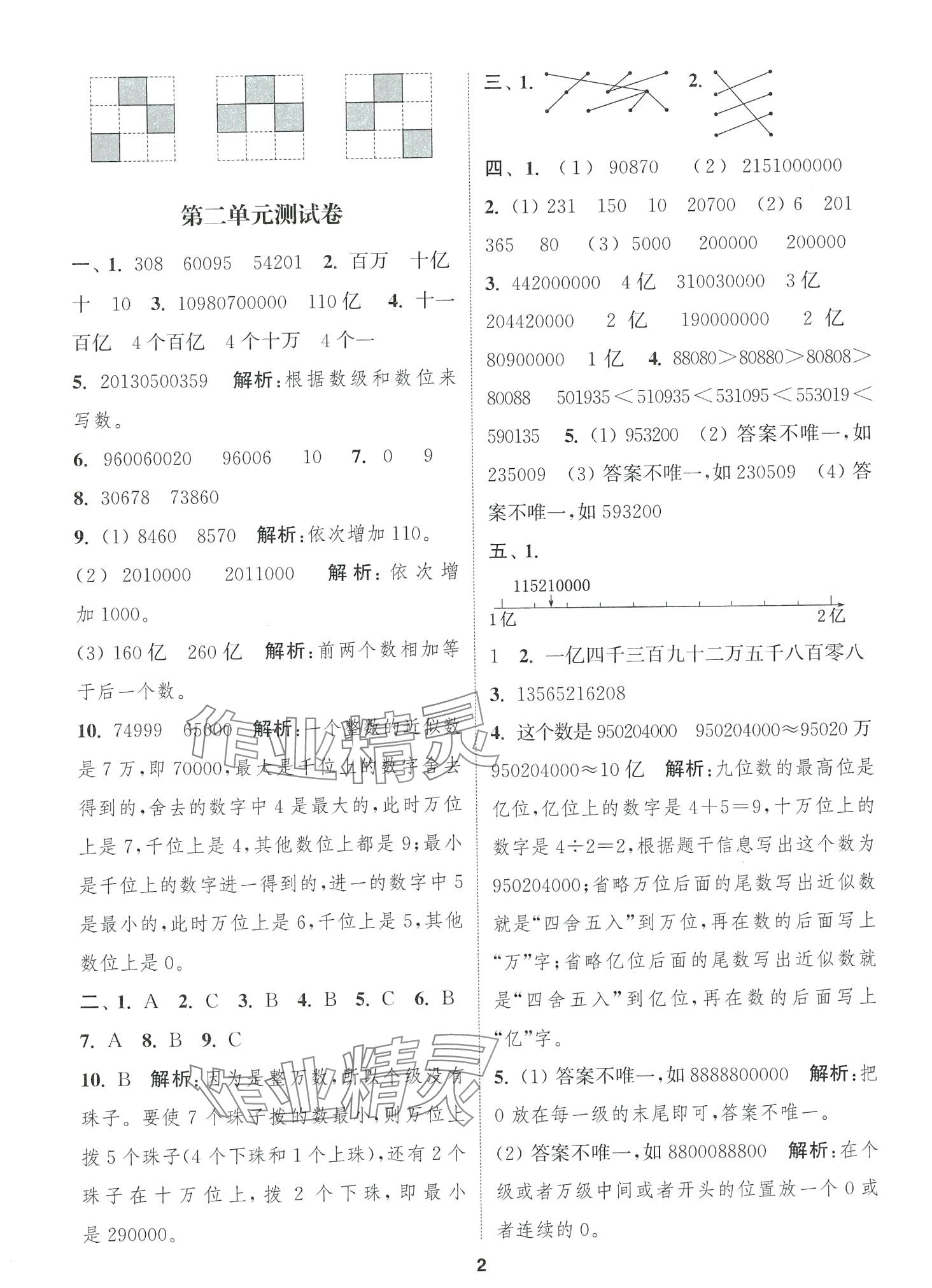 2024年通城學典卷典四年級數學下冊蘇教版 第2頁