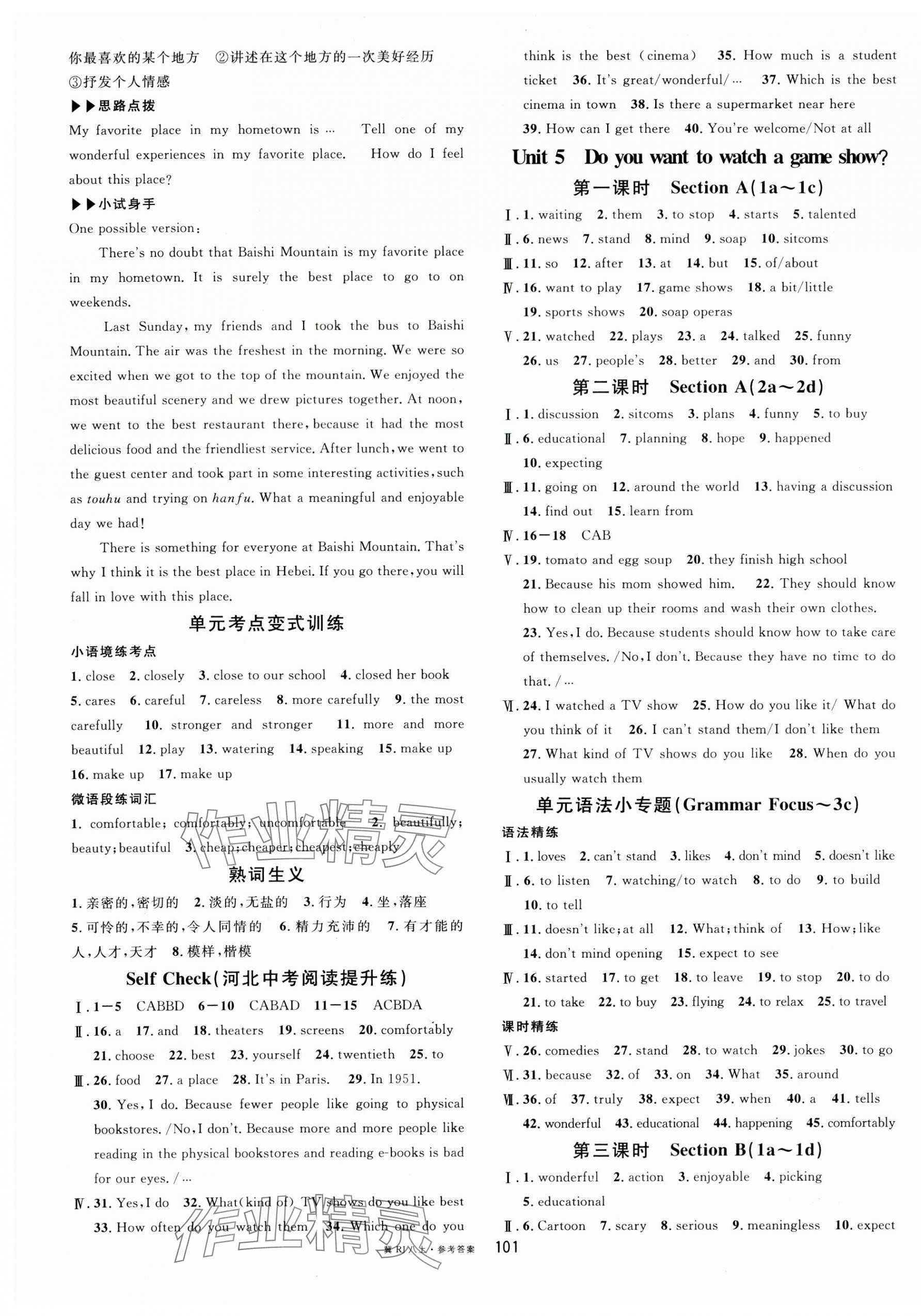 2024年名校課堂八年級(jí)英語(yǔ)上冊(cè)人教版河北專(zhuān)版 第5頁(yè)