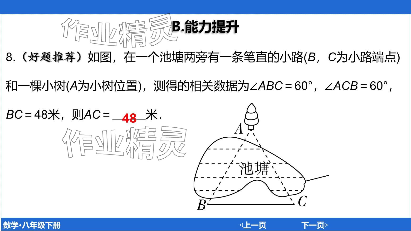 2024年廣東名師講練通八年級數(shù)學(xué)下冊北師大版深圳專版提升版 參考答案第28頁