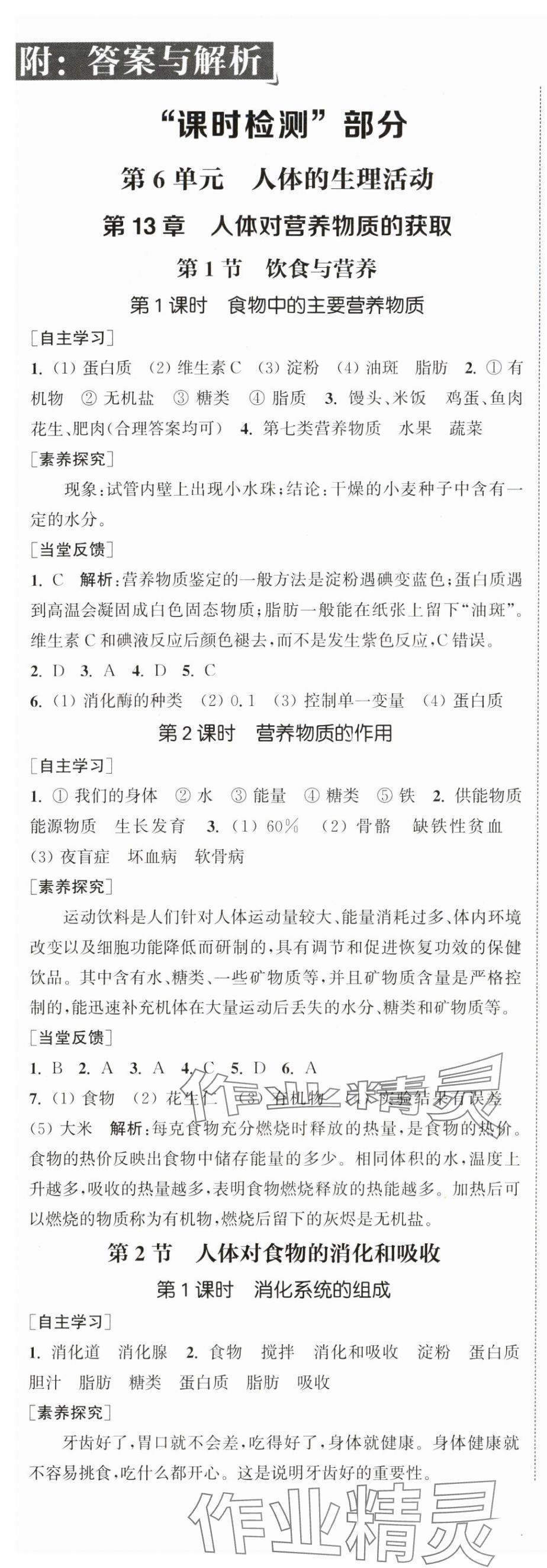 2025年通城学典活页检测八年级生物上册苏科版 第1页