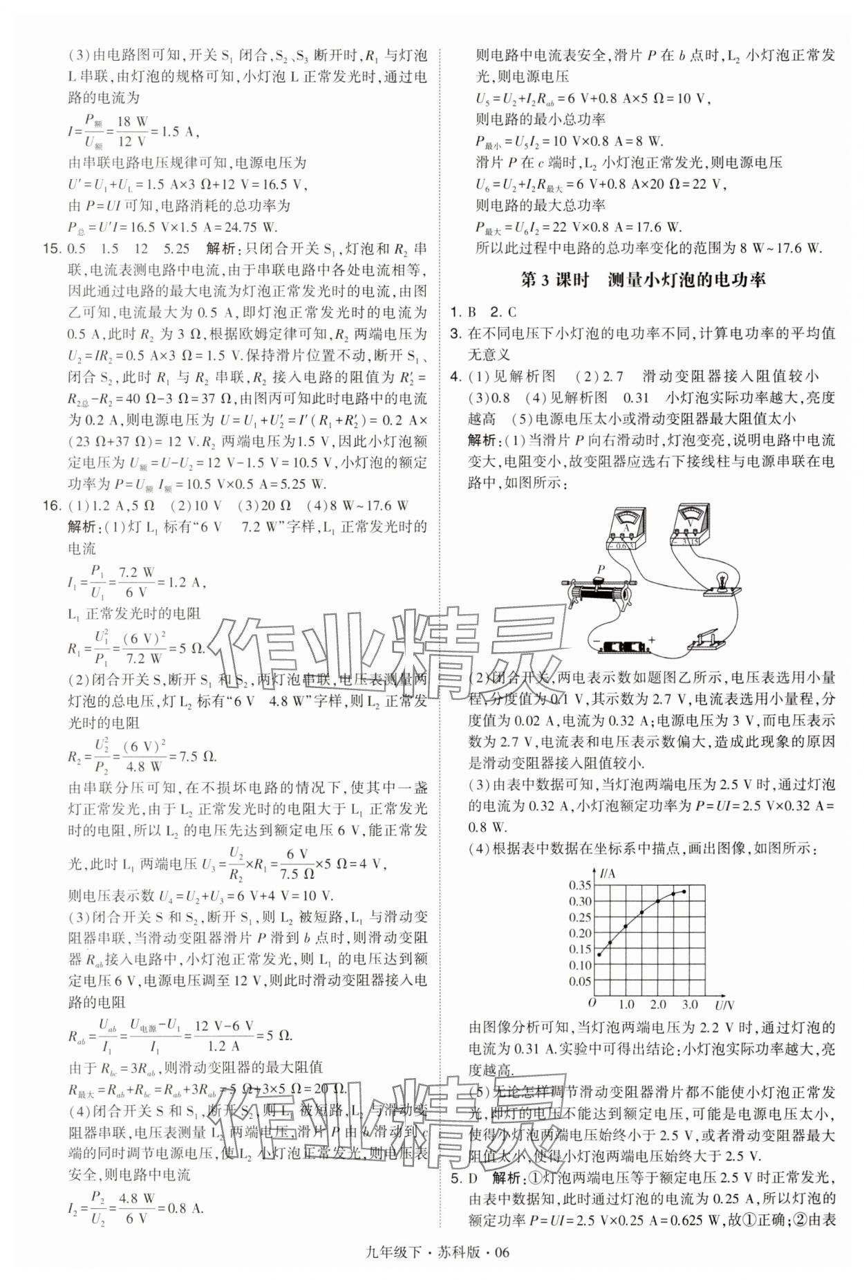 2024年學(xué)霸題中題九年級物理下冊蘇科版 第6頁