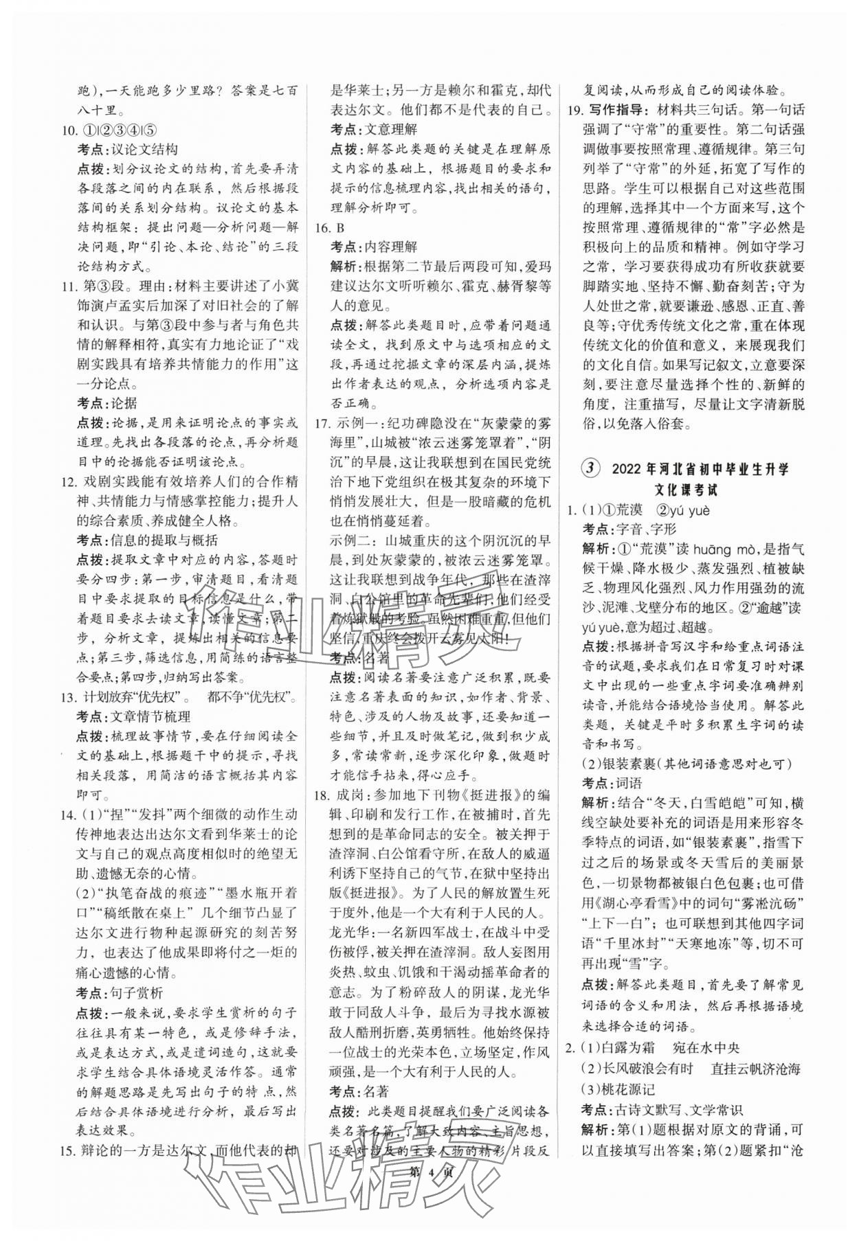 2025年全优中考全国中考试题精选精析语文河北专用 第4页