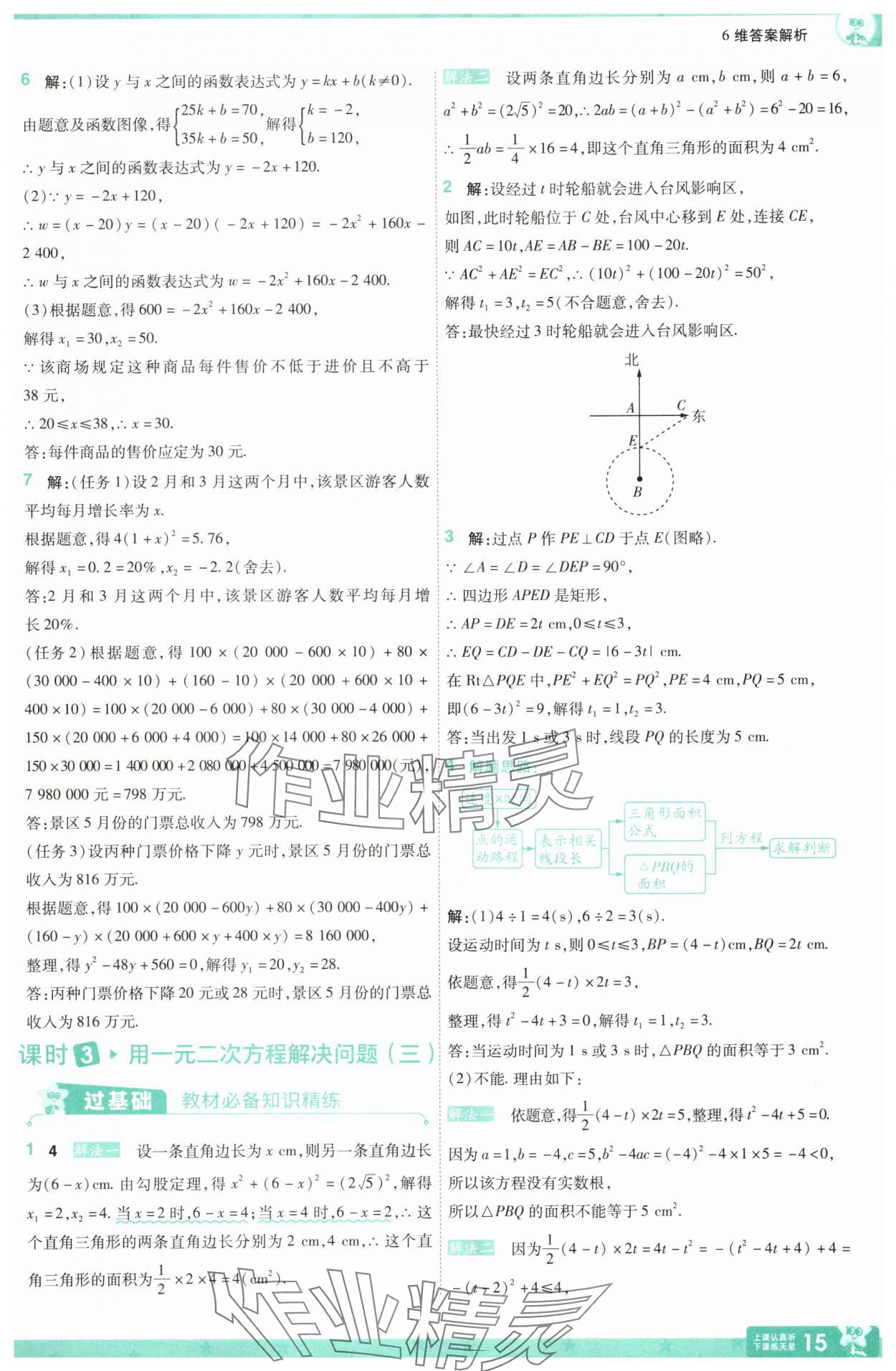 2025年一遍過(guò)九年級(jí)初中數(shù)學(xué)上冊(cè)蘇科版 參考答案第15頁(yè)