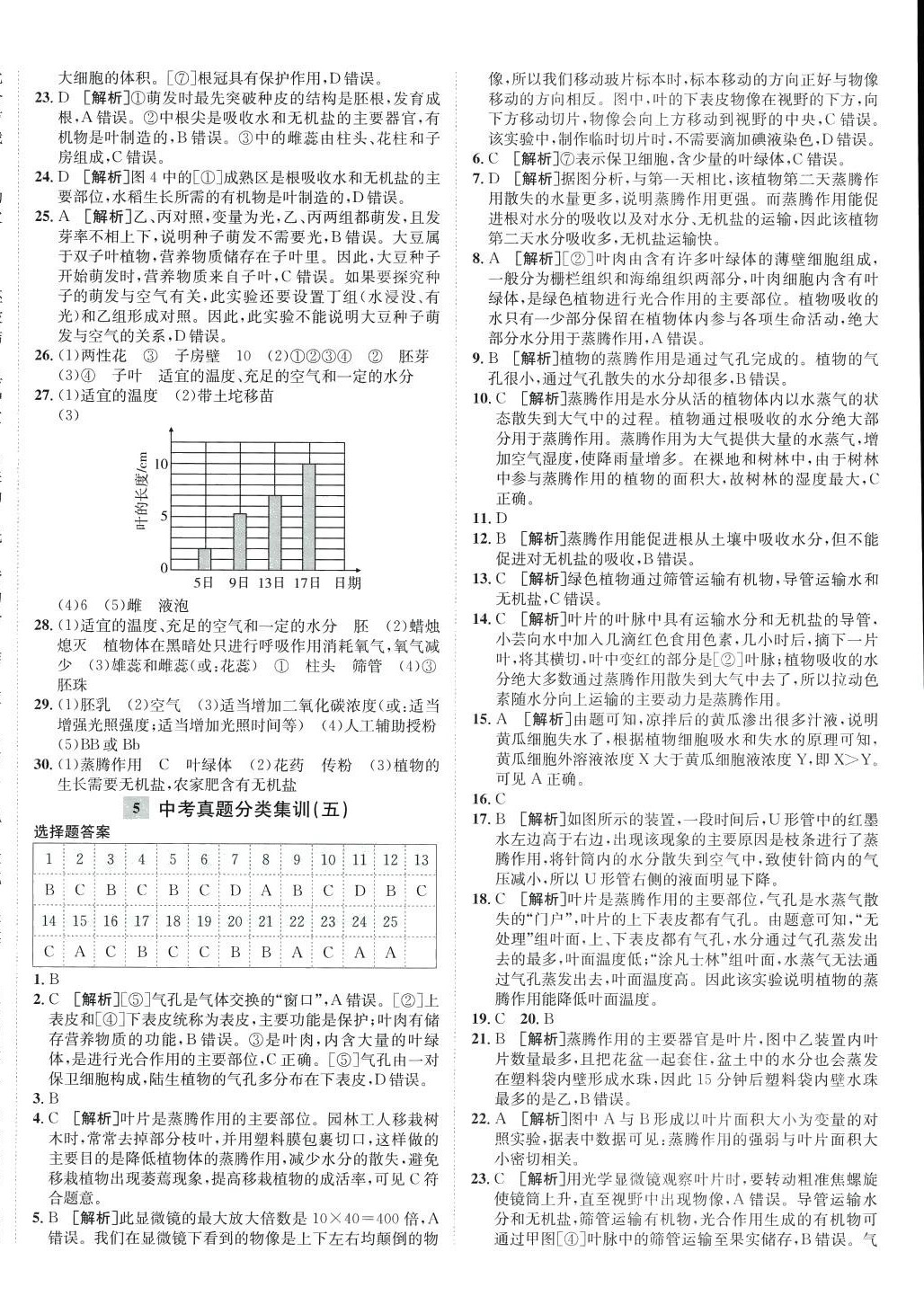 2024年神龍牛皮卷直通中考生物 參考答案第4頁(yè)