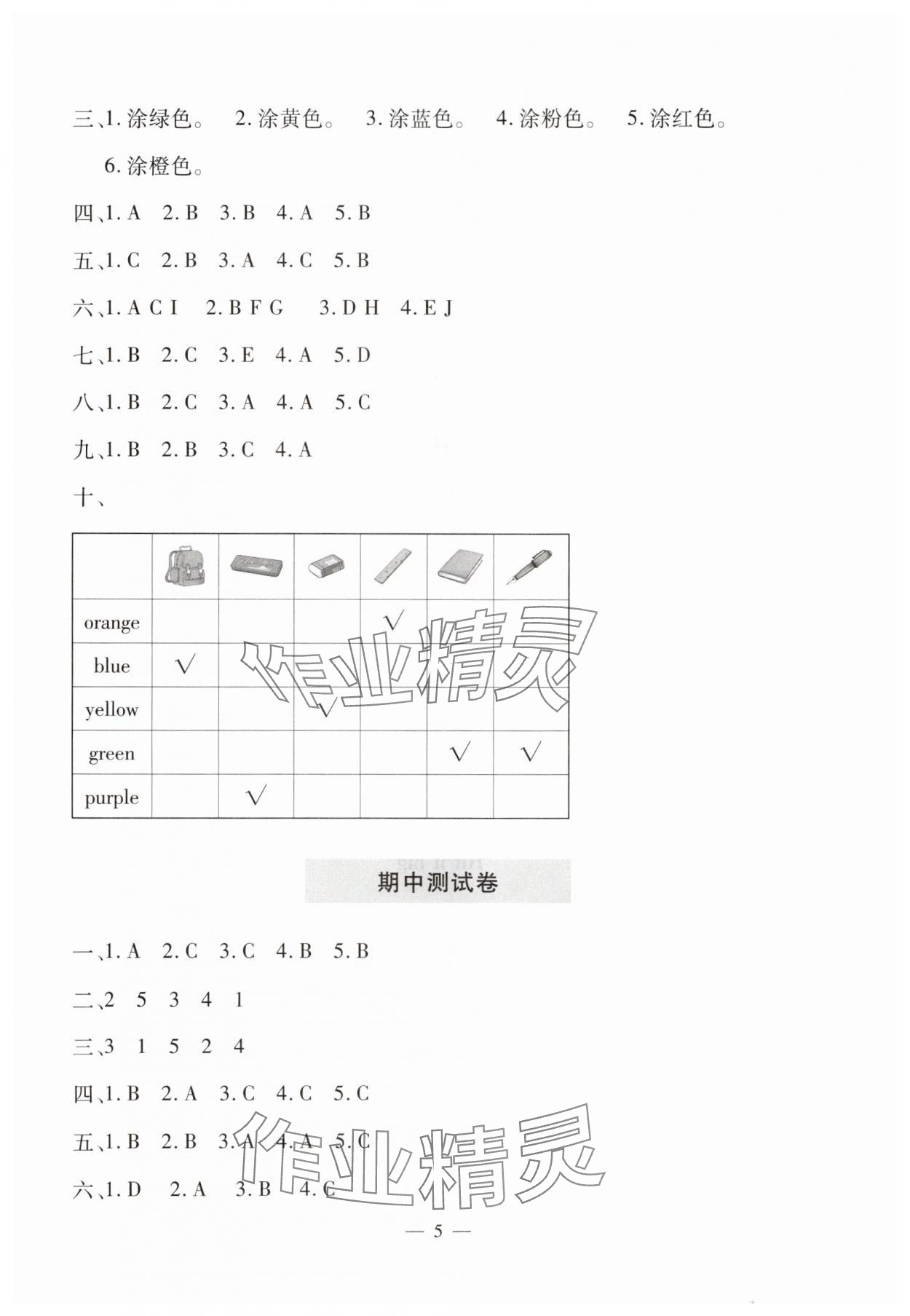 2024年单元强化学习与探究三年级英语上册外研版&nbsp;第5页