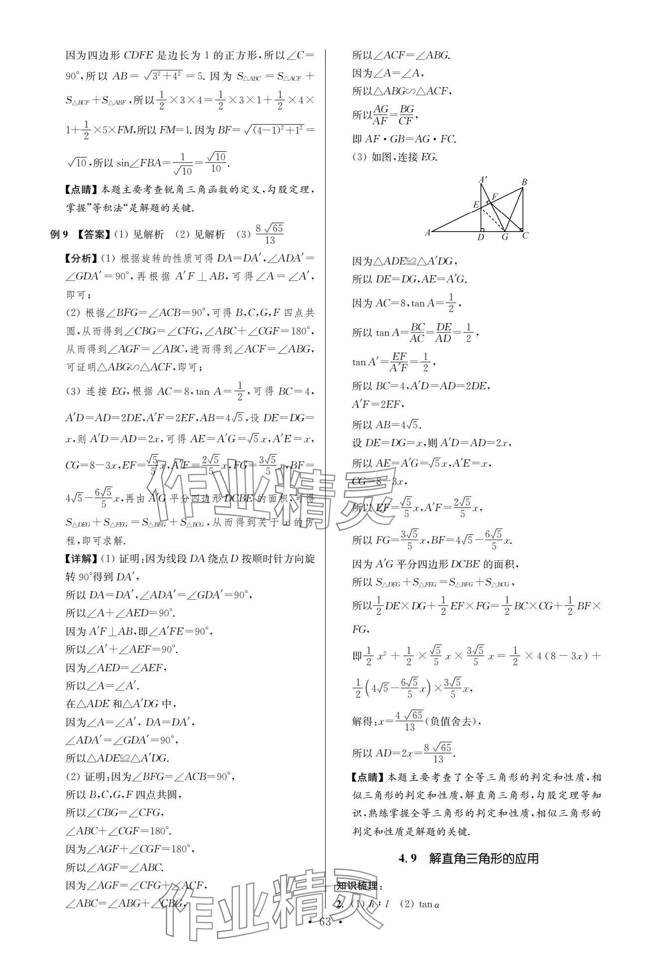 2024年中考復習奪冠寶典數(shù)學江蘇專版 參考答案第63頁