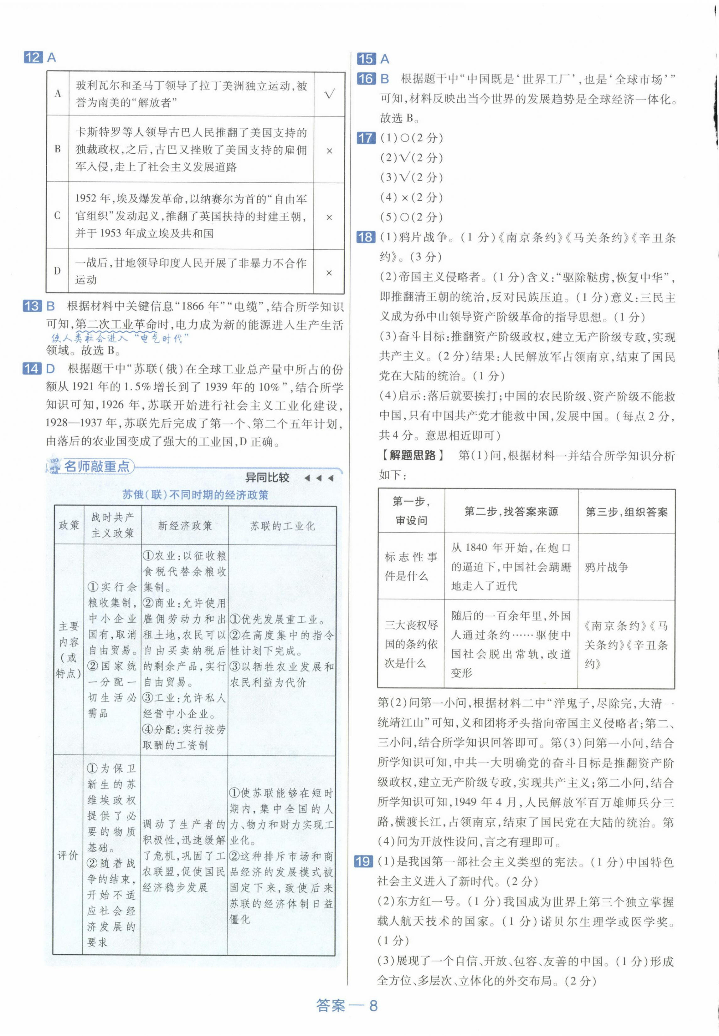 2024年金考卷45套匯編歷史新疆專版 第8頁