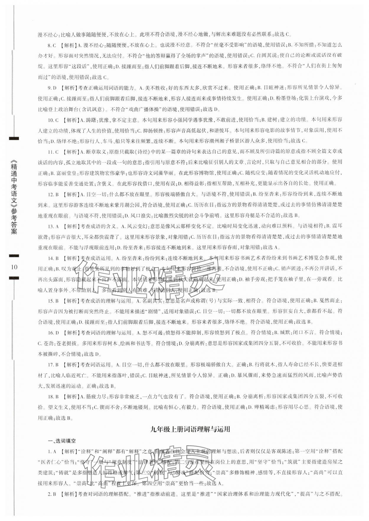 2024年精通中考語文基礎(chǔ)知識與試卷訓(xùn)練 第10頁